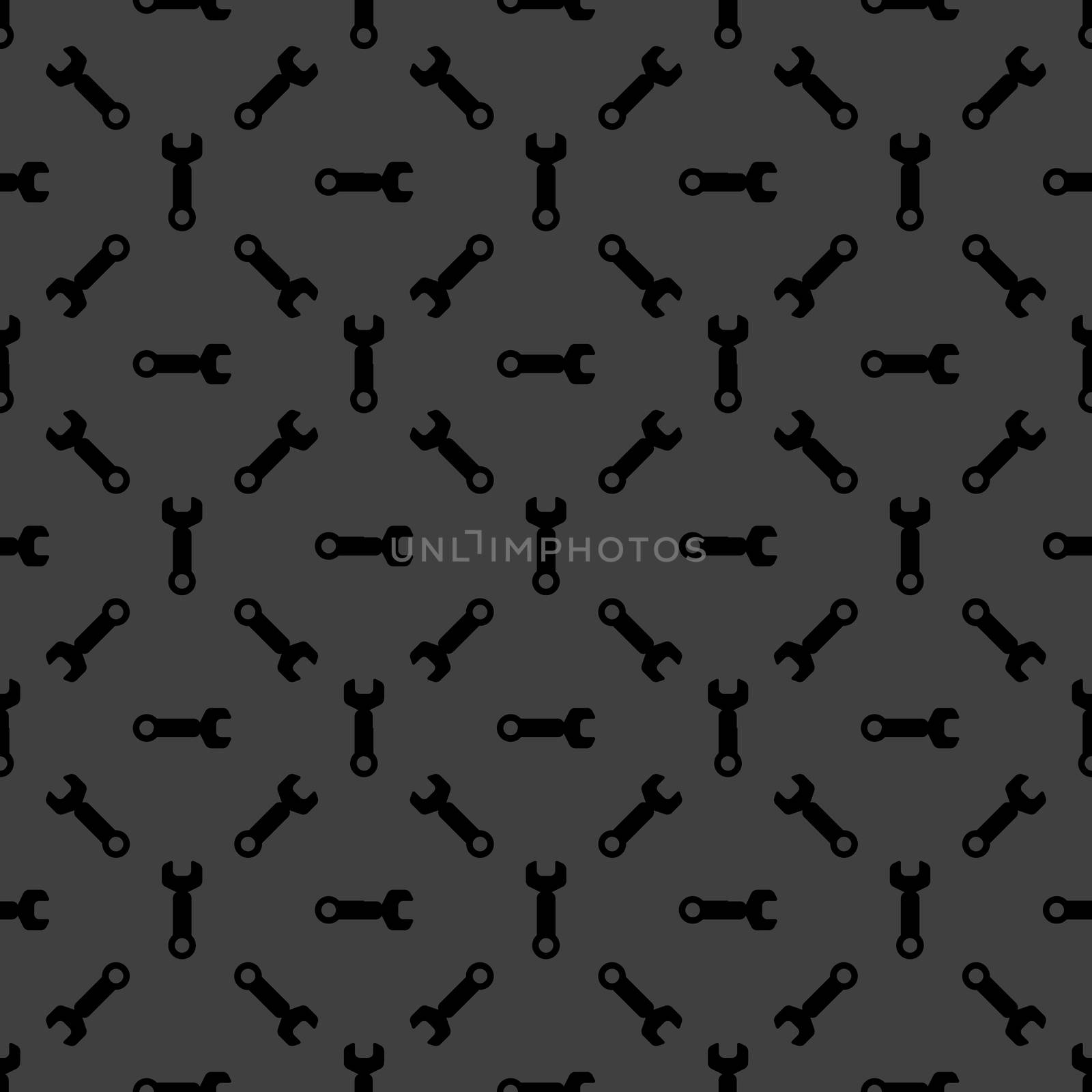 Wrench. tool to work web icon. flat design. Seamless pattern.