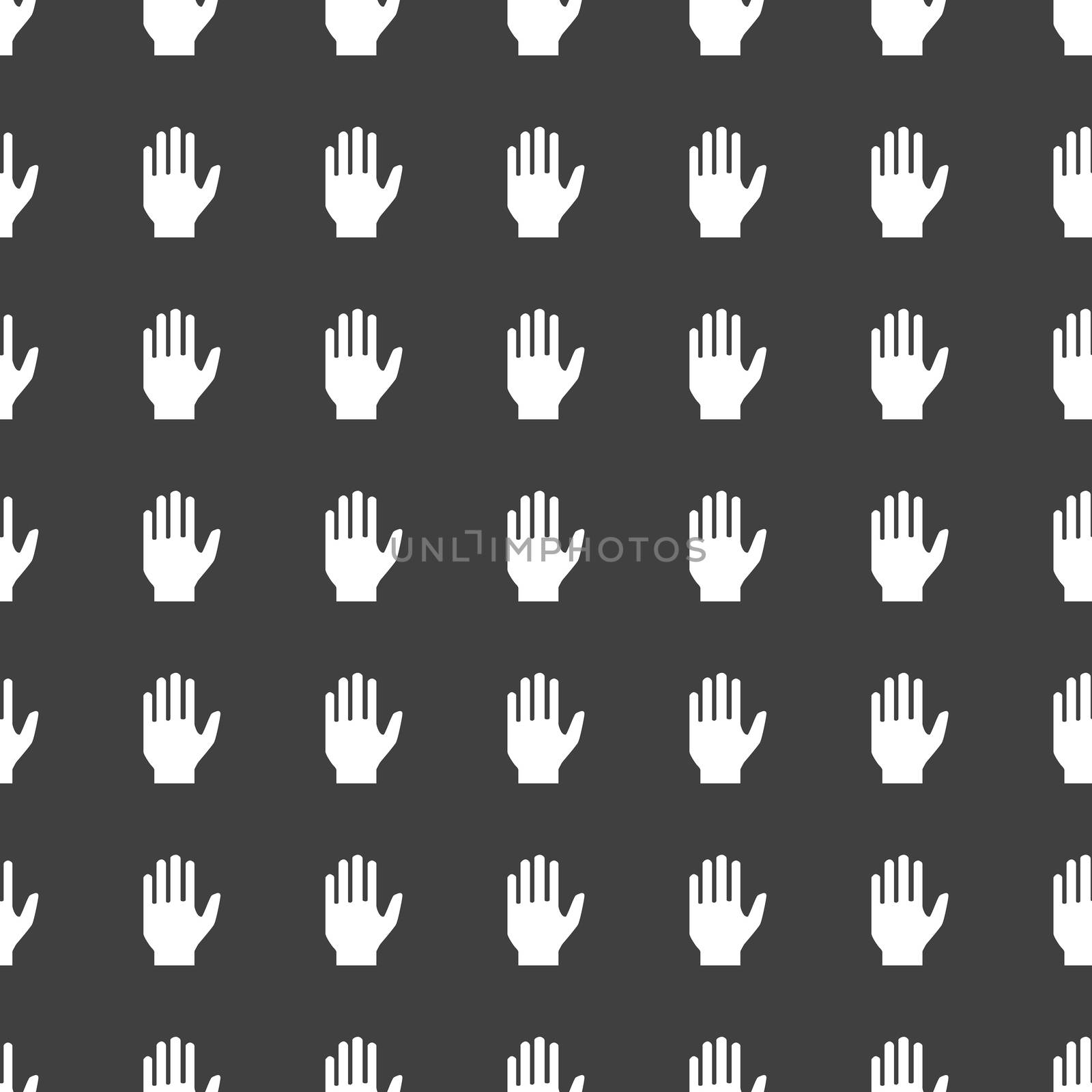 hand web icon. flat design. Seamless pattern.