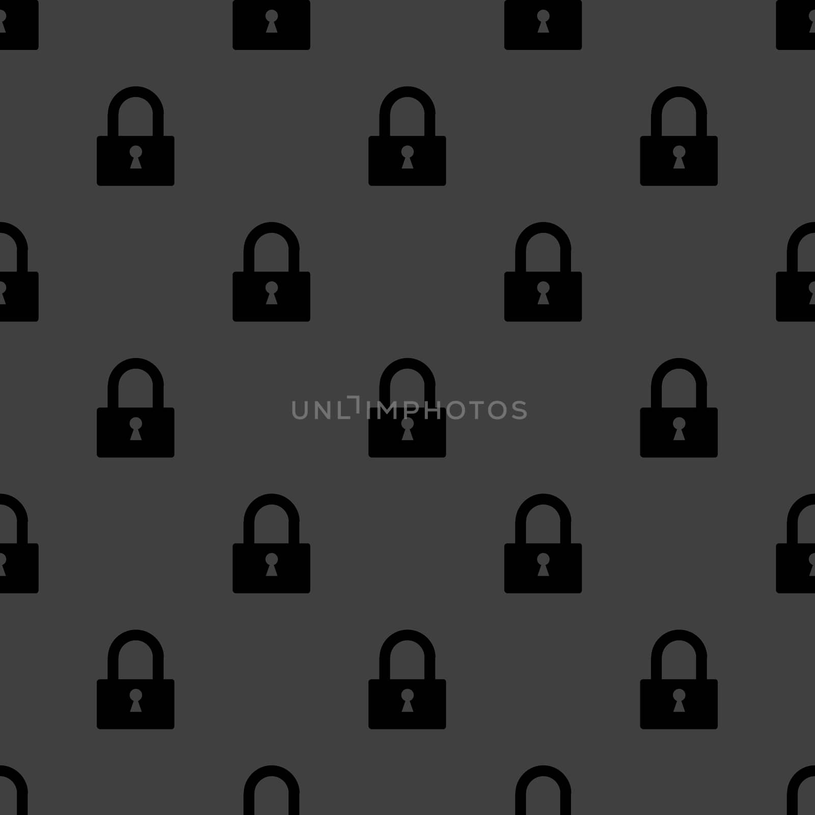 padlock web icon. flat design. Seamless pattern. by serhii_lohvyniuk