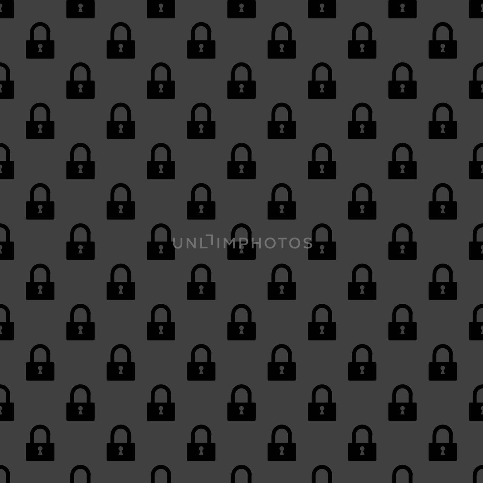 padlock web icon. flat design. Seamless pattern. by serhii_lohvyniuk