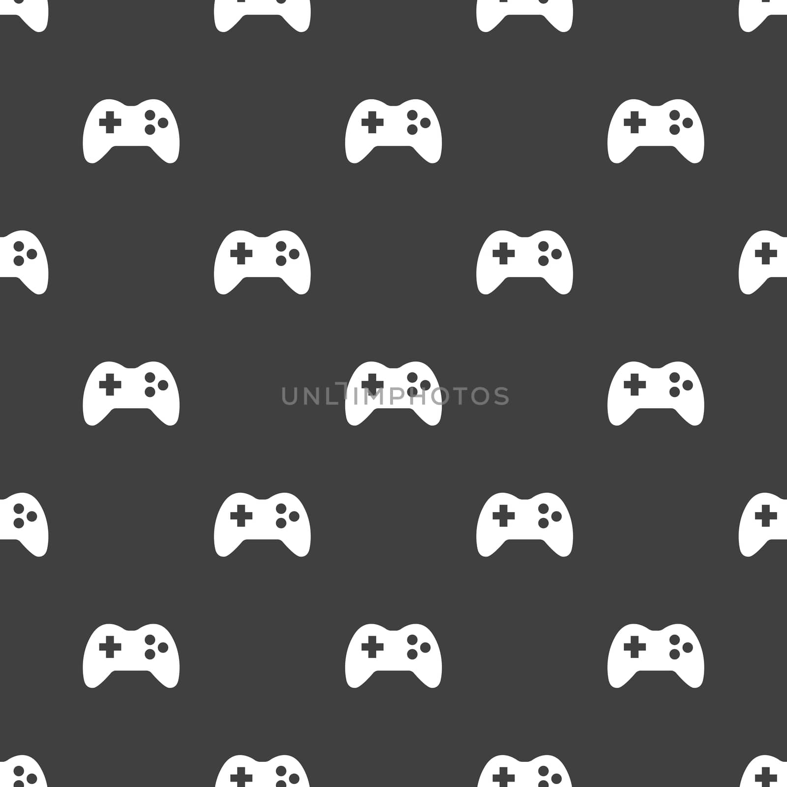 Gaming Joystick web icon. flat design. Seamless pattern. by serhii_lohvyniuk