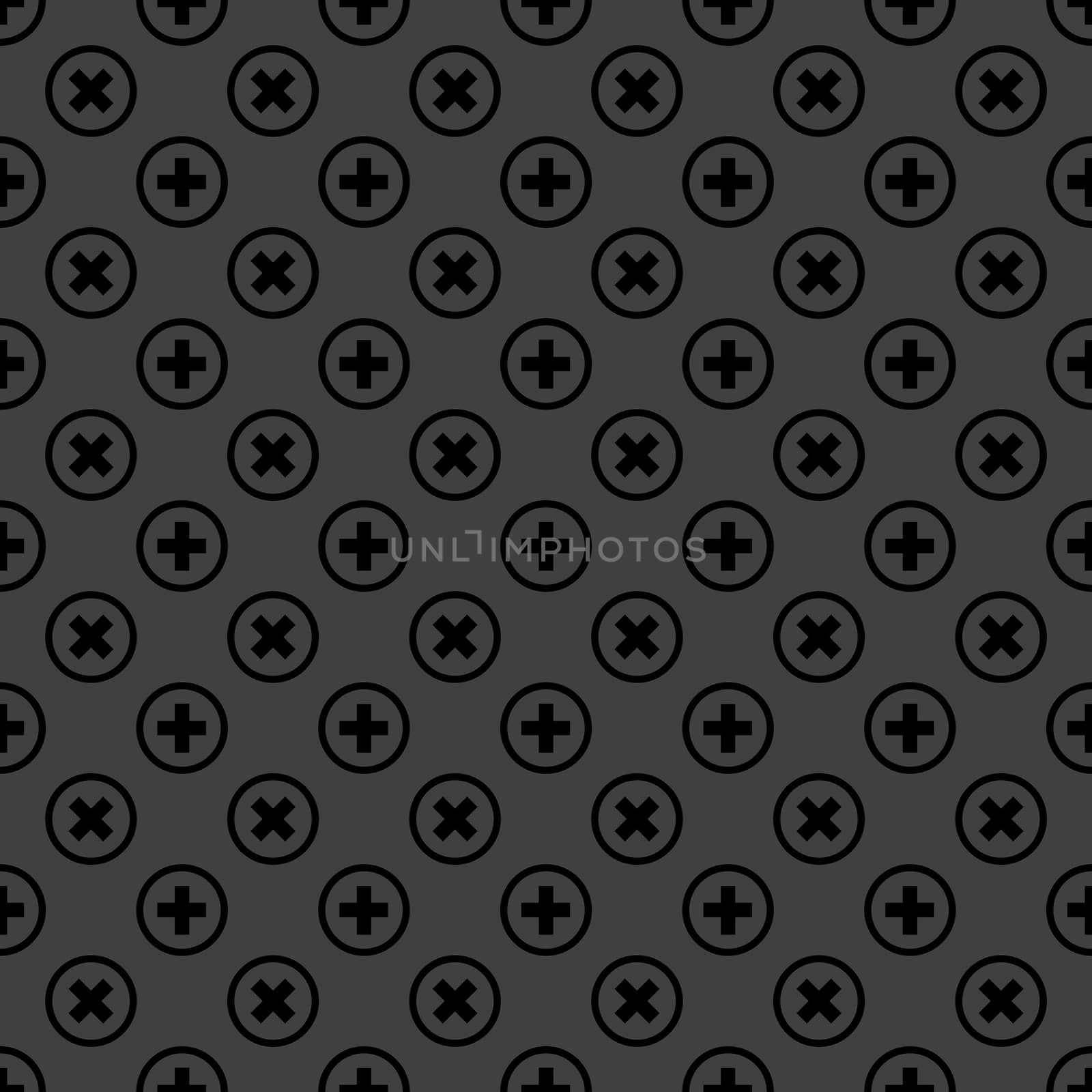 Plus web icon. flat design. Seamless pattern. by serhii_lohvyniuk