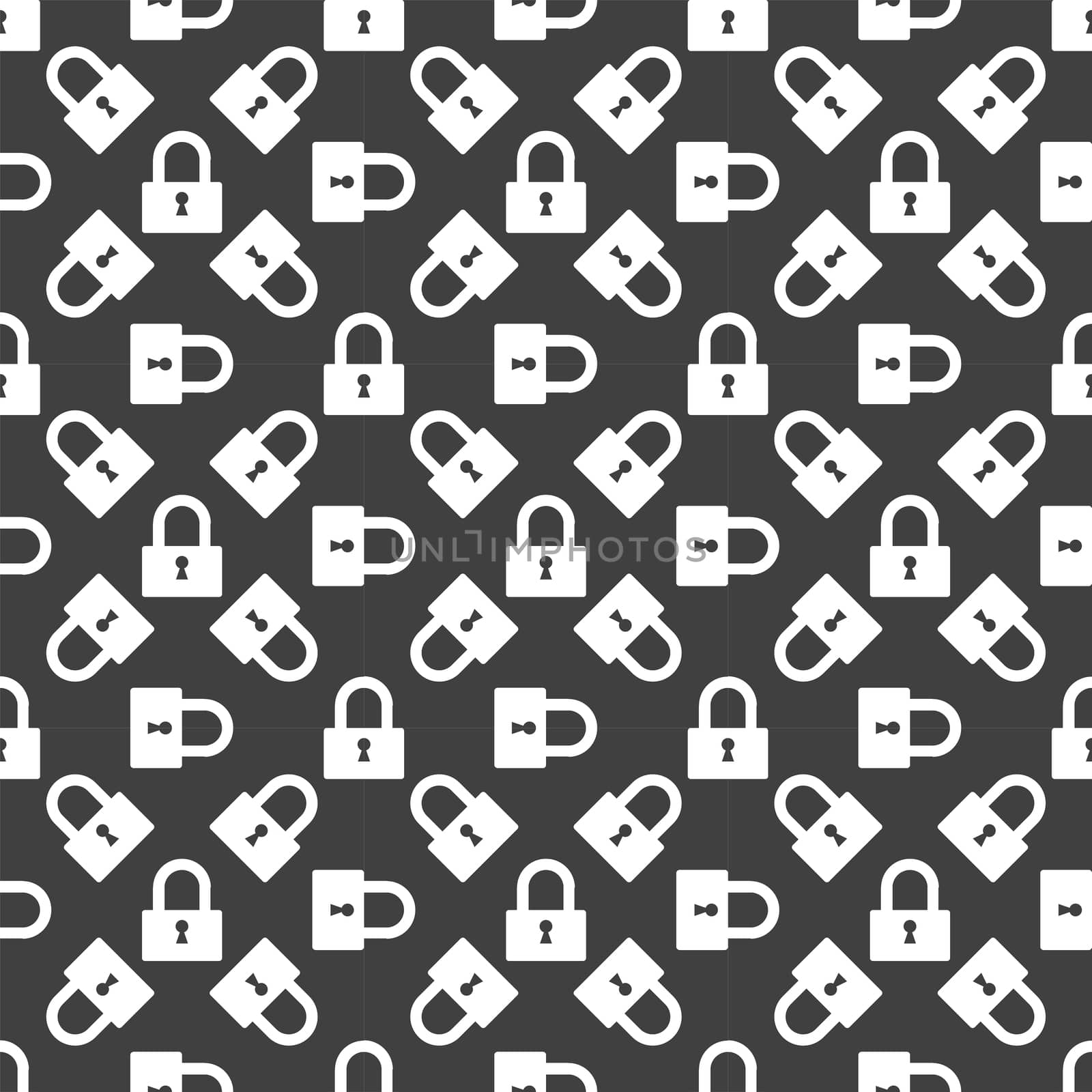 padlock web icon. flat design. Seamless pattern. by serhii_lohvyniuk