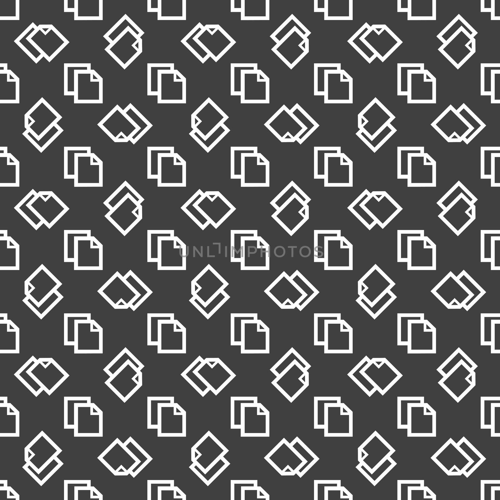 blank paper web icon. flat design. Seamless pattern.