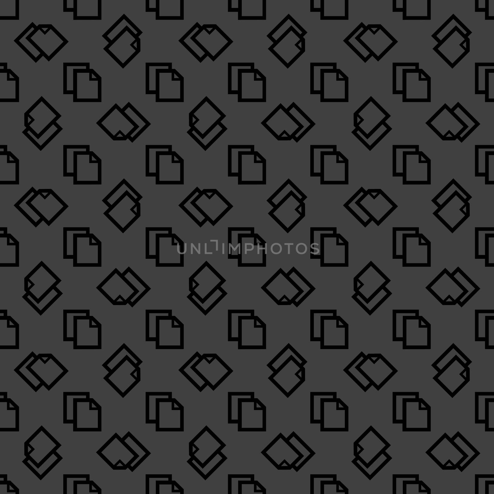 blank paper web icon. flat design. Seamless pattern.