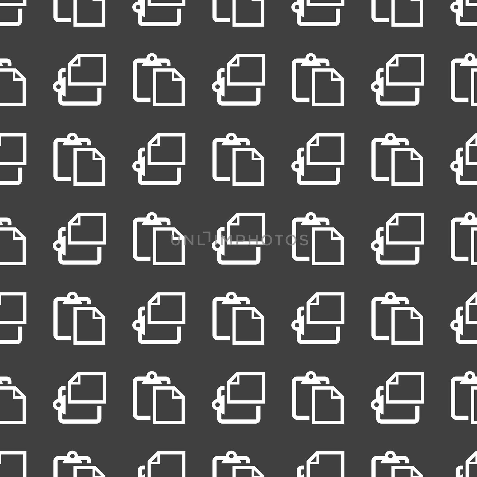 blank paper web icon. flat design. Seamless pattern. by serhii_lohvyniuk