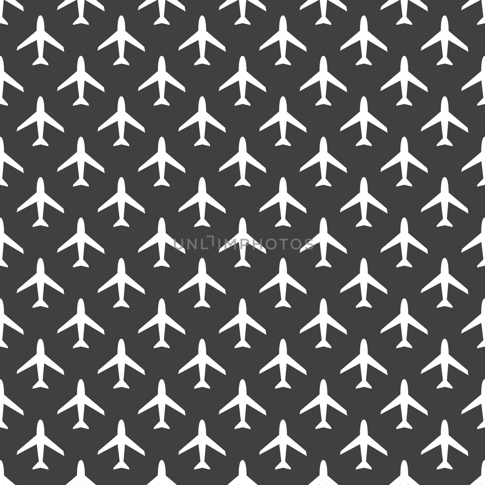 Plane web icon. flat design. Seamless pattern. by serhii_lohvyniuk