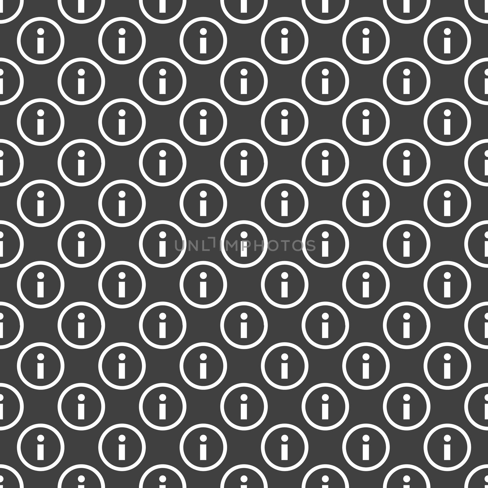 info web icon. flat design. Seamless pattern.