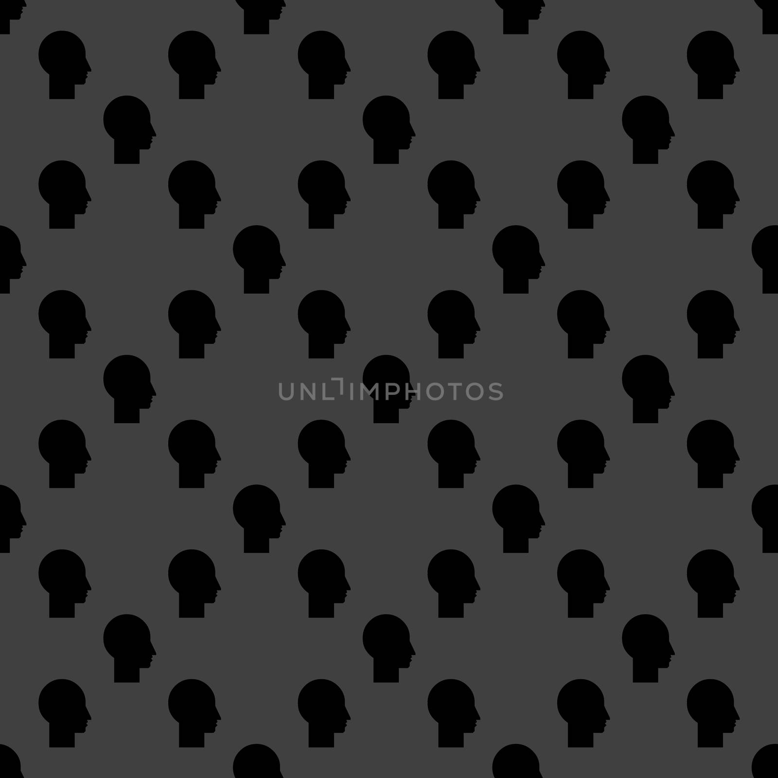 Man silhouette profile picture web icon. flat design. Seamless pattern. by serhii_lohvyniuk