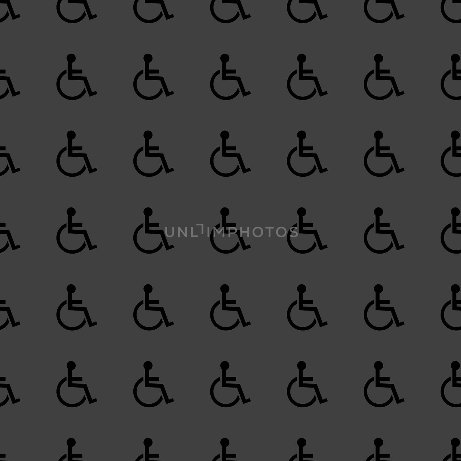 disabled web icon. flat design. Seamless pattern.