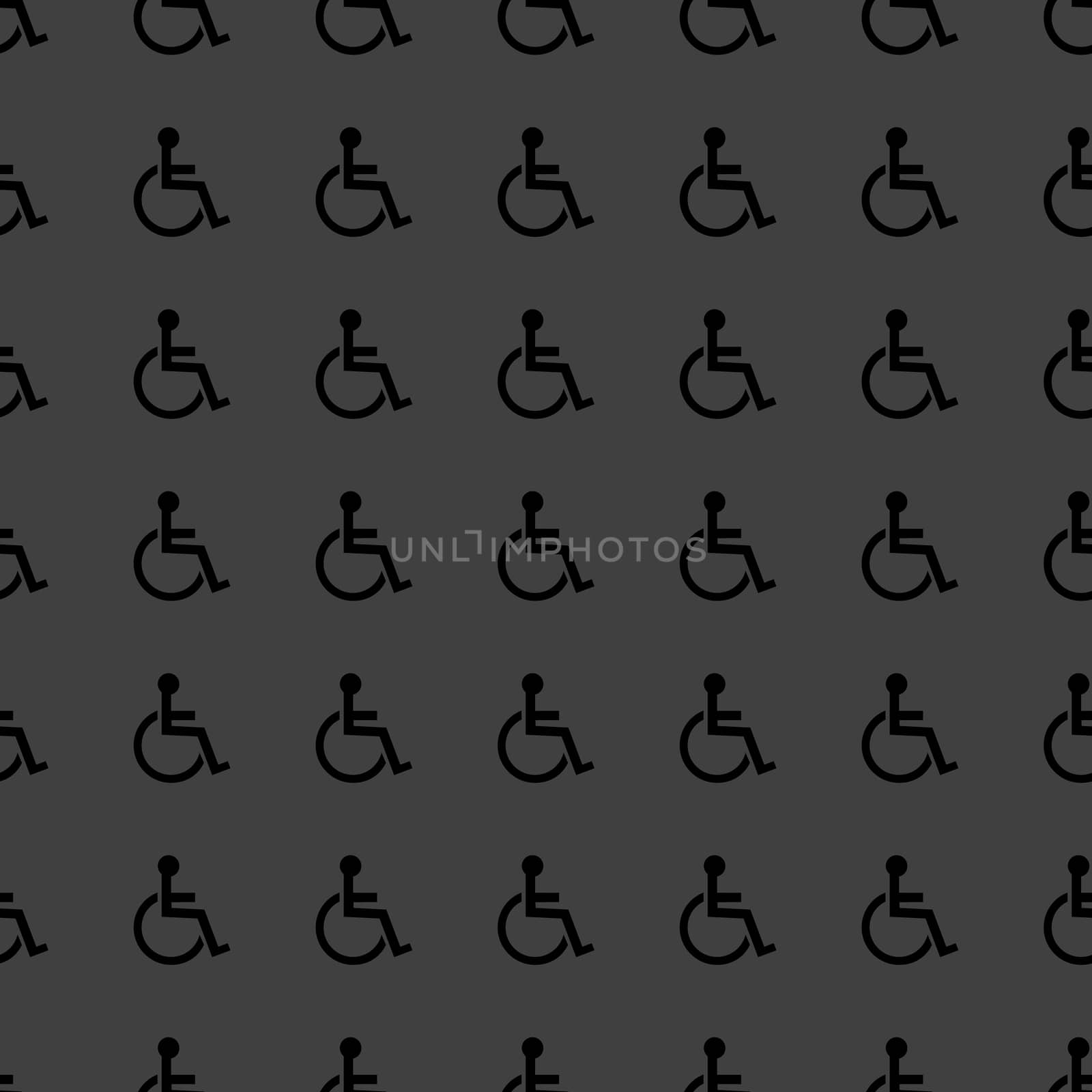 disabled web icon. flat design. Seamless pattern.