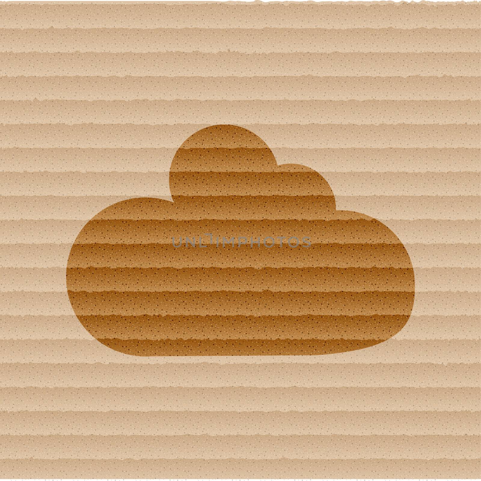 cloud icon. flat design.  Easy to edit.