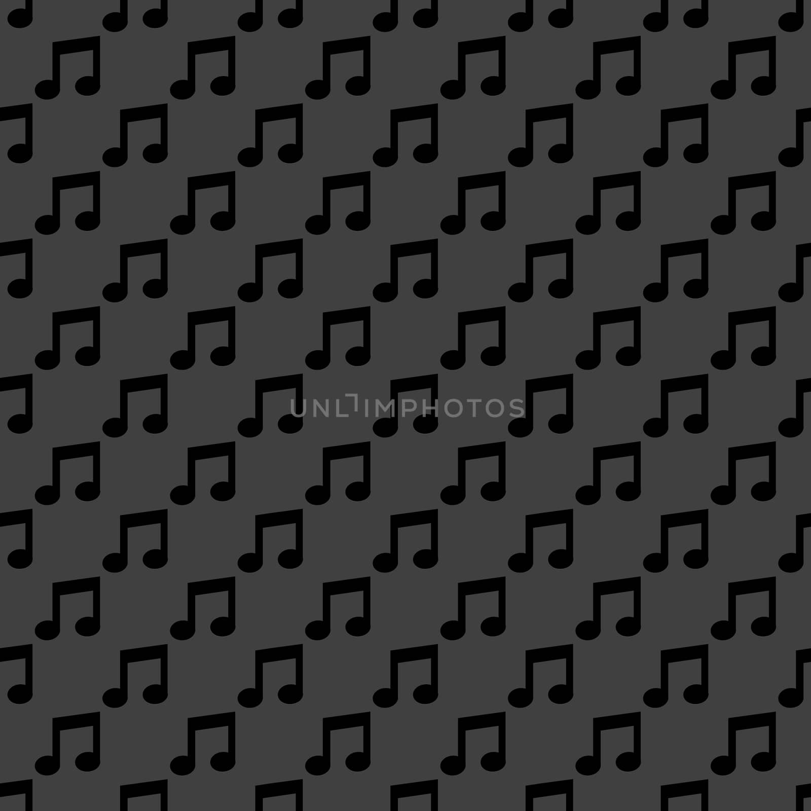 Music note web icon. flat design. Seamless pattern.