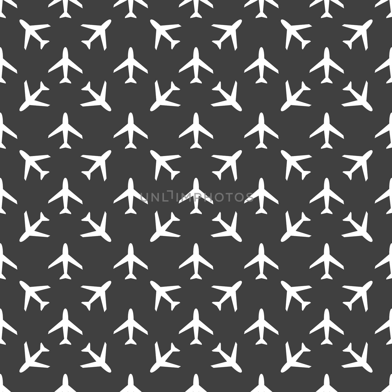 Plane web icon. flat design. Seamless pattern.