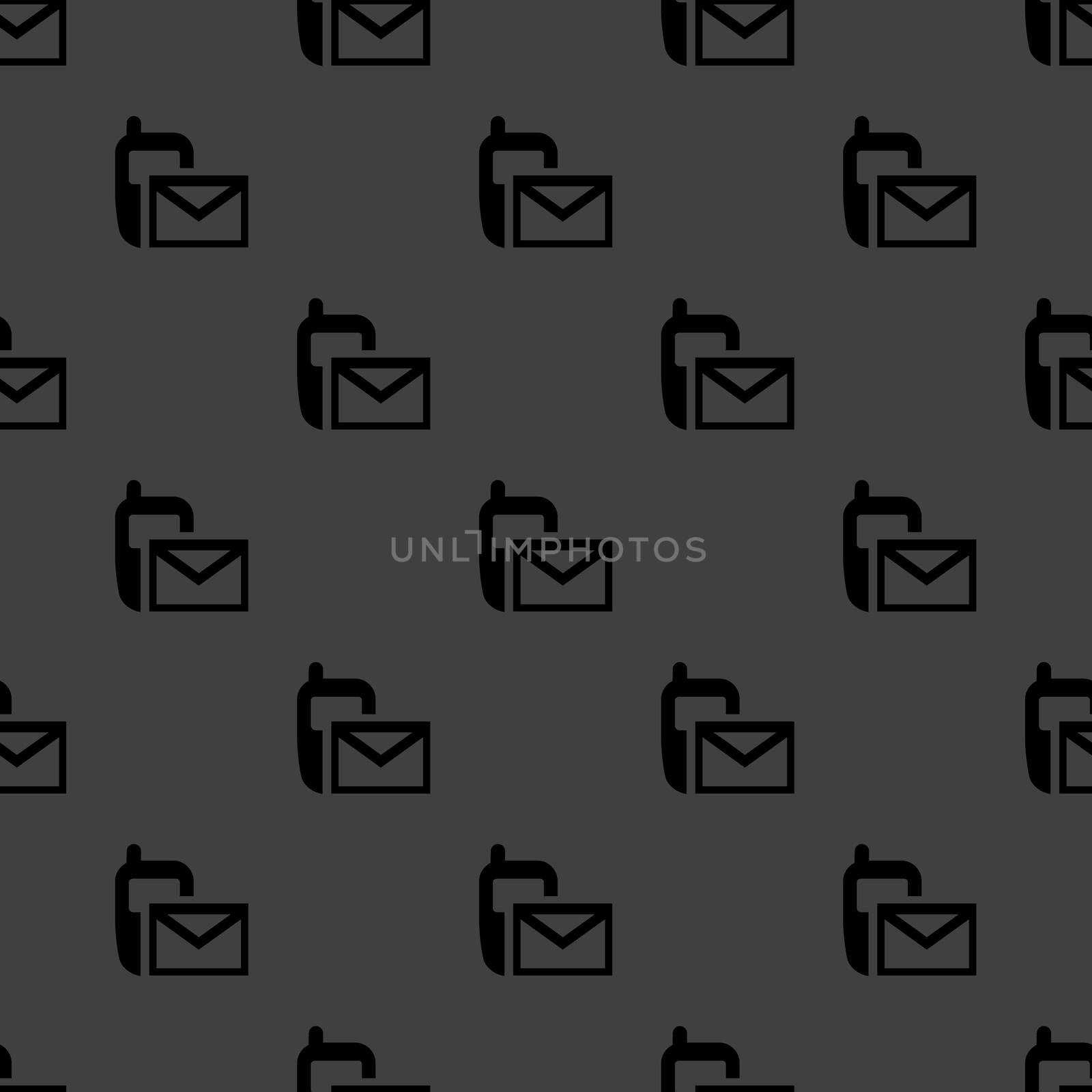 Sms web icon. flat design. Seamless pattern. by serhii_lohvyniuk