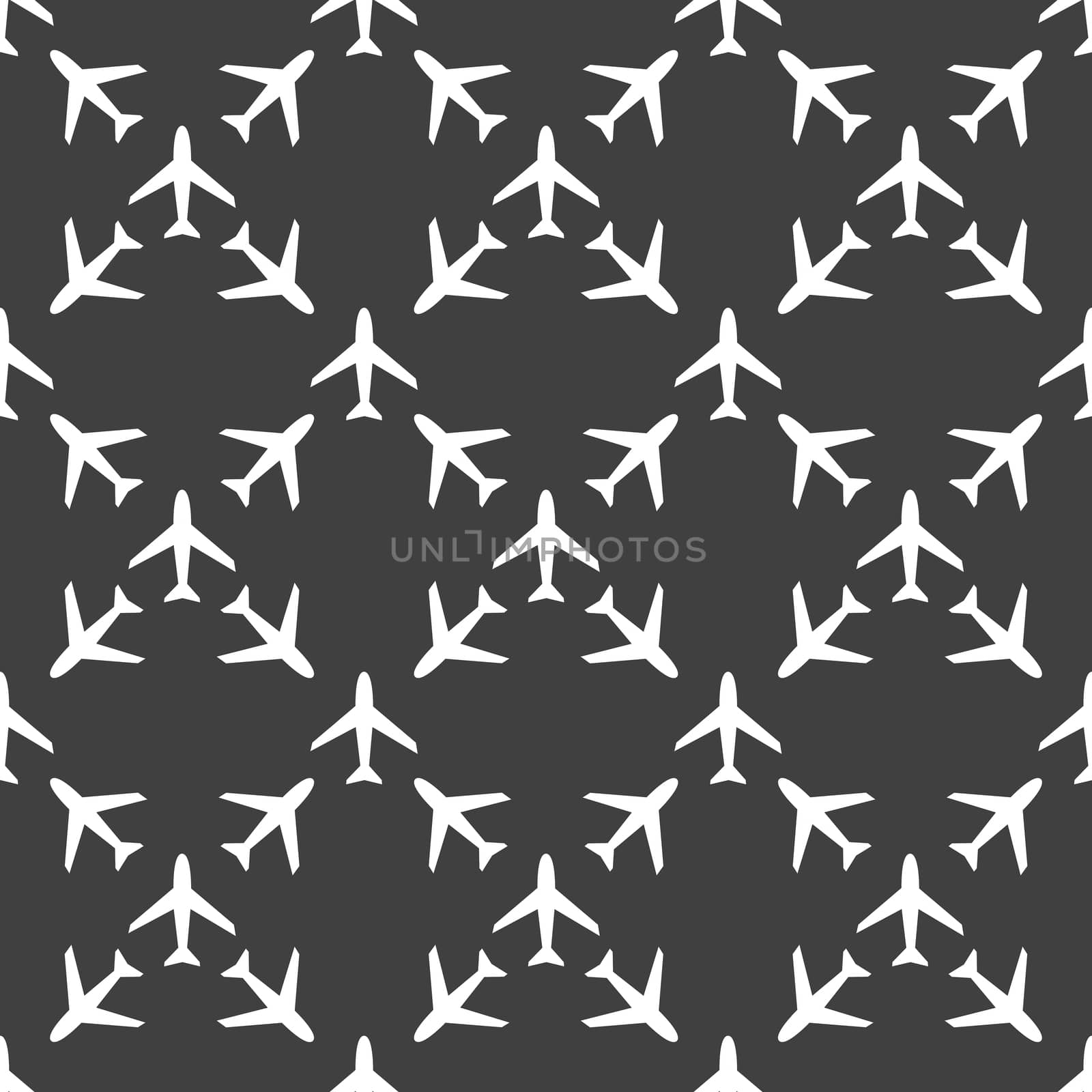 Plane web icon. flat design. Seamless pattern. by serhii_lohvyniuk