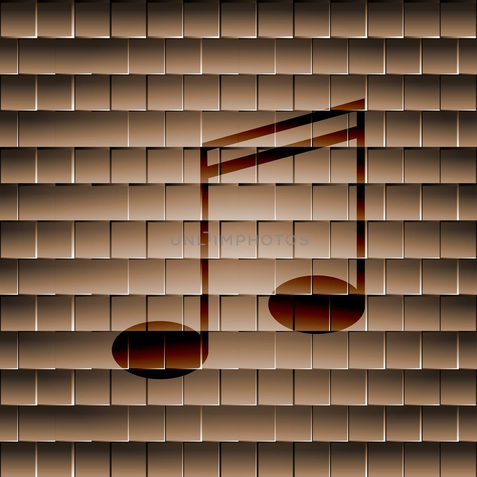 Music notes on staves with abstract background.