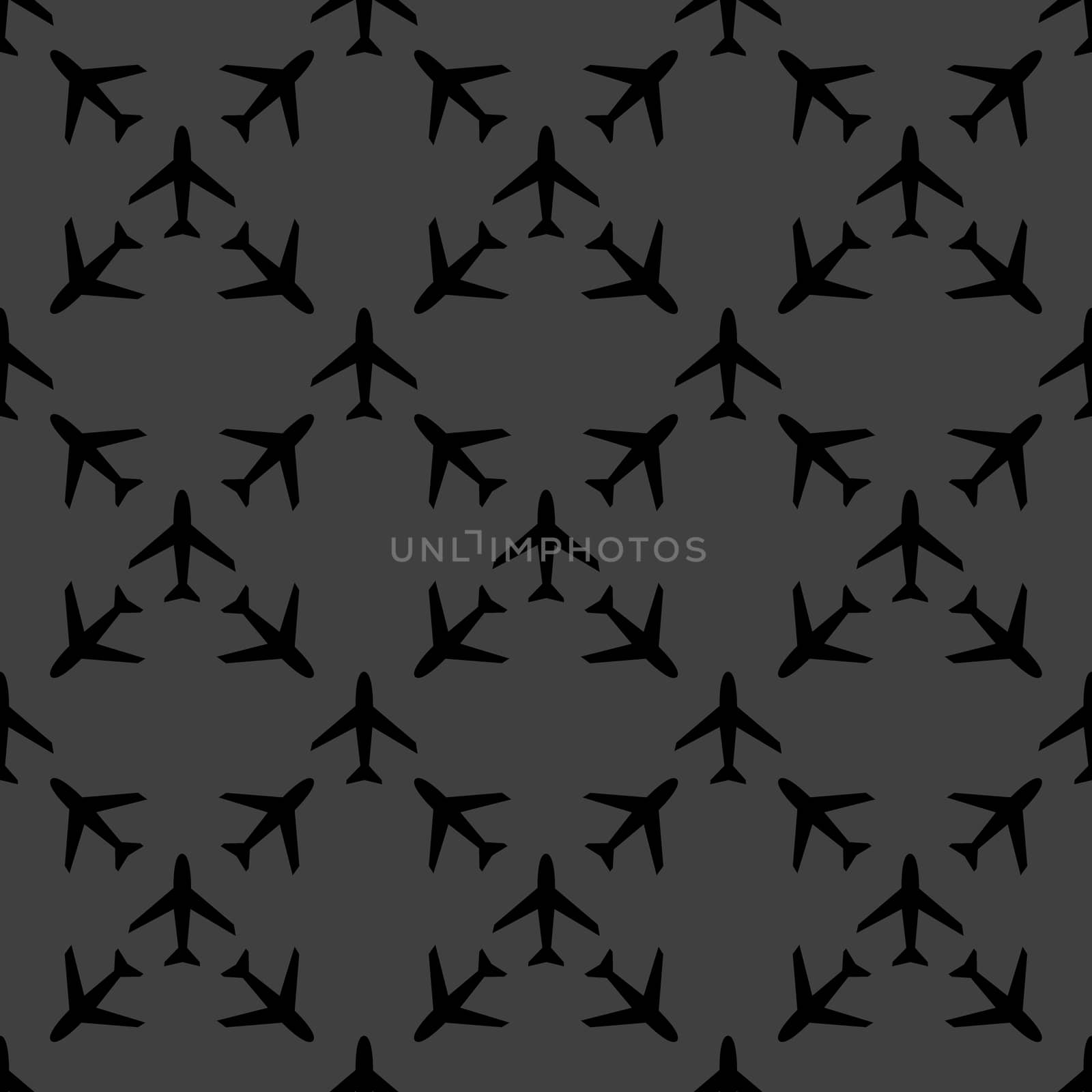 Plane web icon. flat design. Seamless pattern.