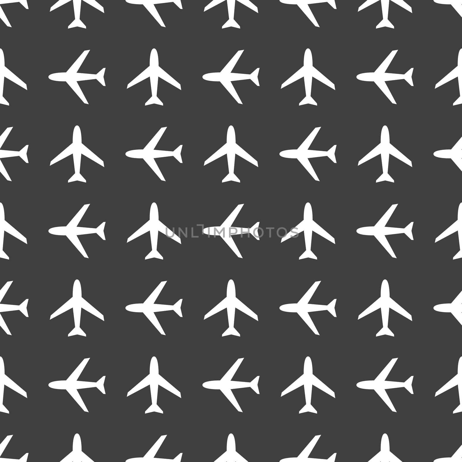 Plane web icon. flat design. Seamless pattern. by serhii_lohvyniuk