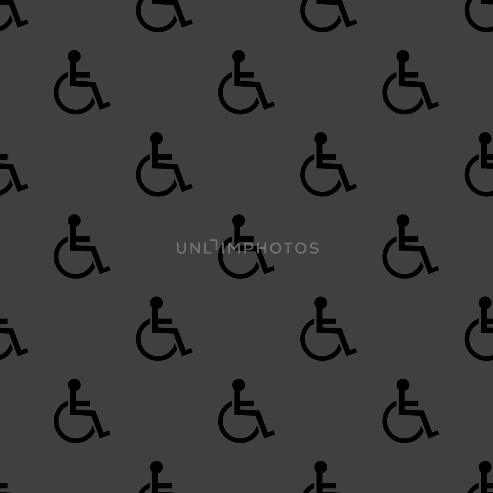 disabled web icon. flat design. Seamless pattern.