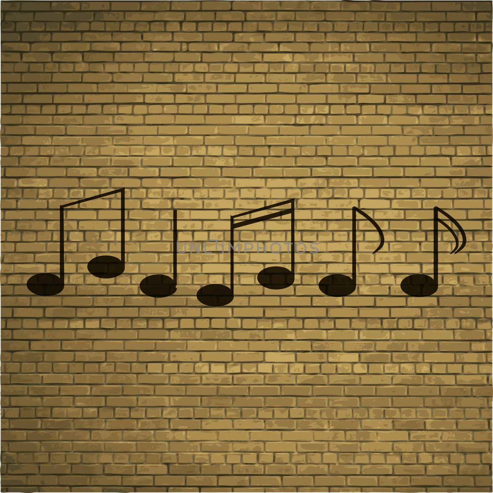 Music notes on staves with abstract background by serhii_lohvyniuk