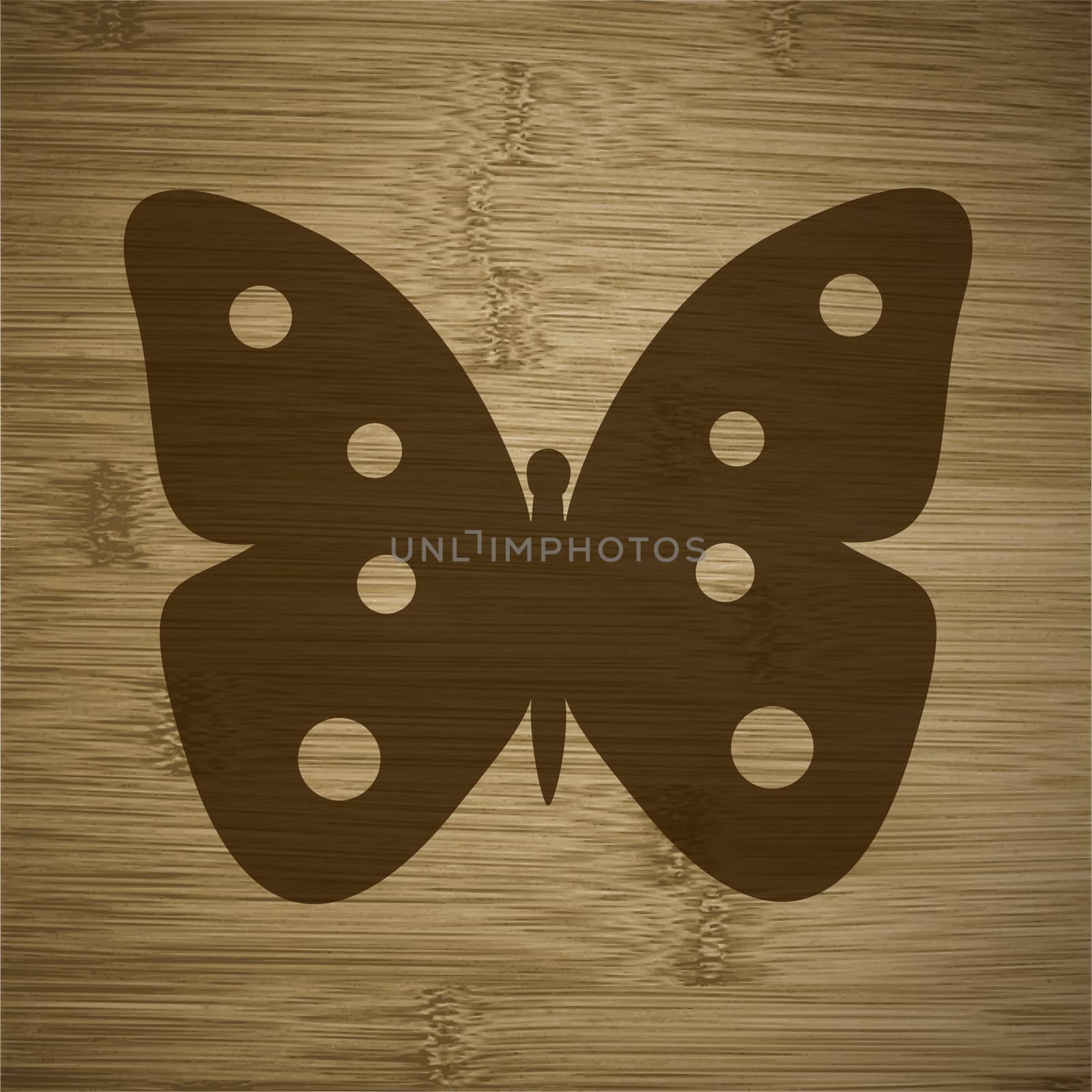 butterfly icon flat design with abstract background by serhii_lohvyniuk