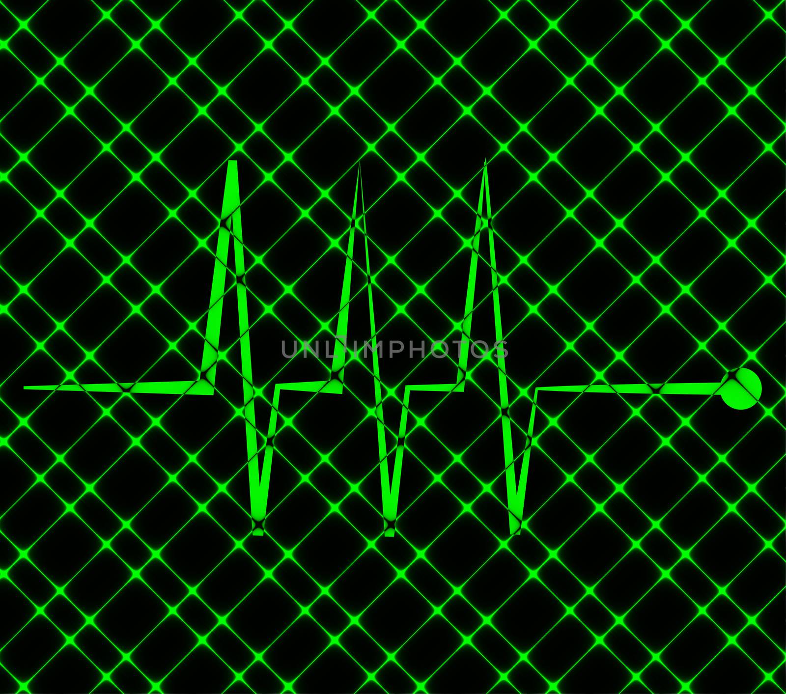 Heart  pulse flat design with abstract background.
