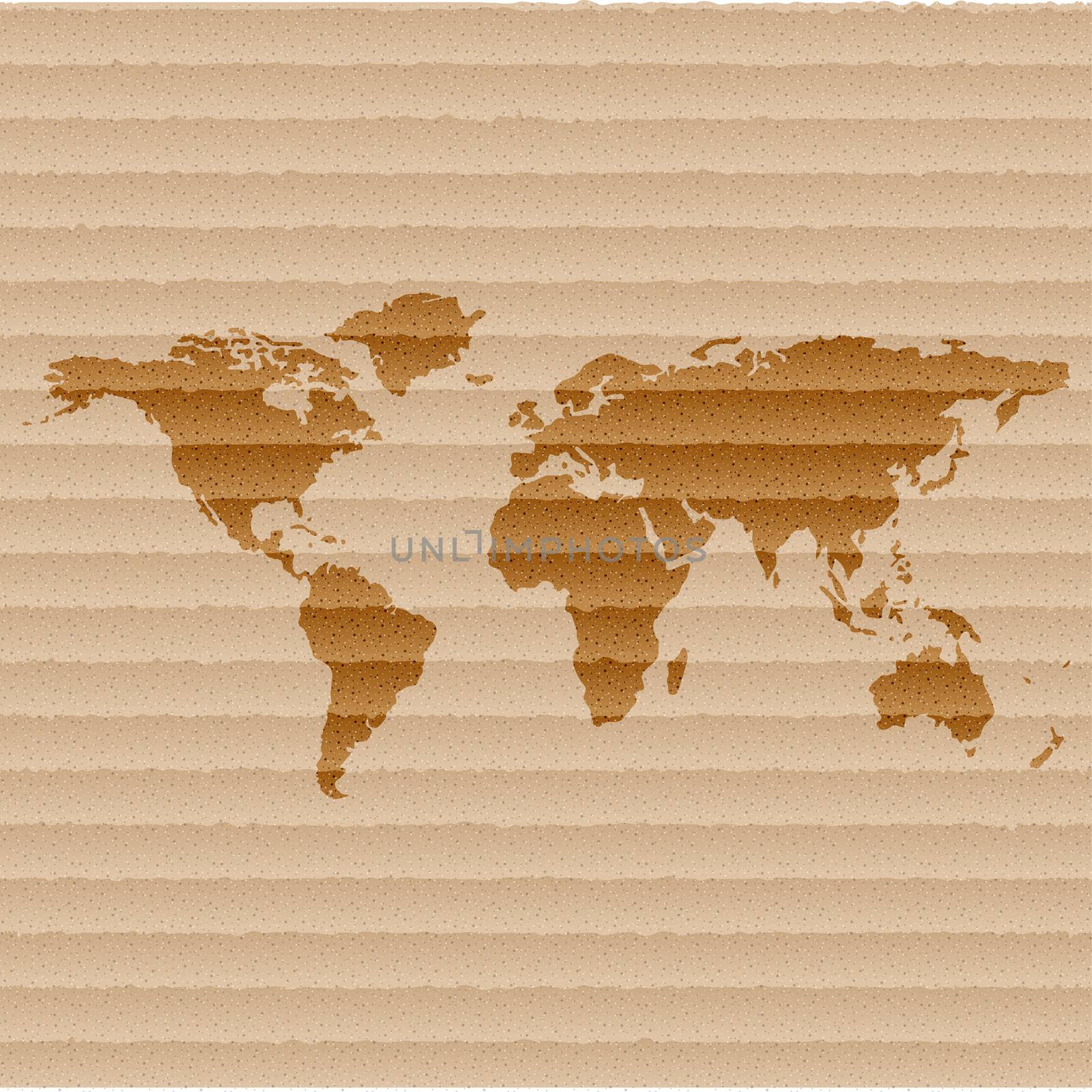 Detailed the most finest world map. flat design.