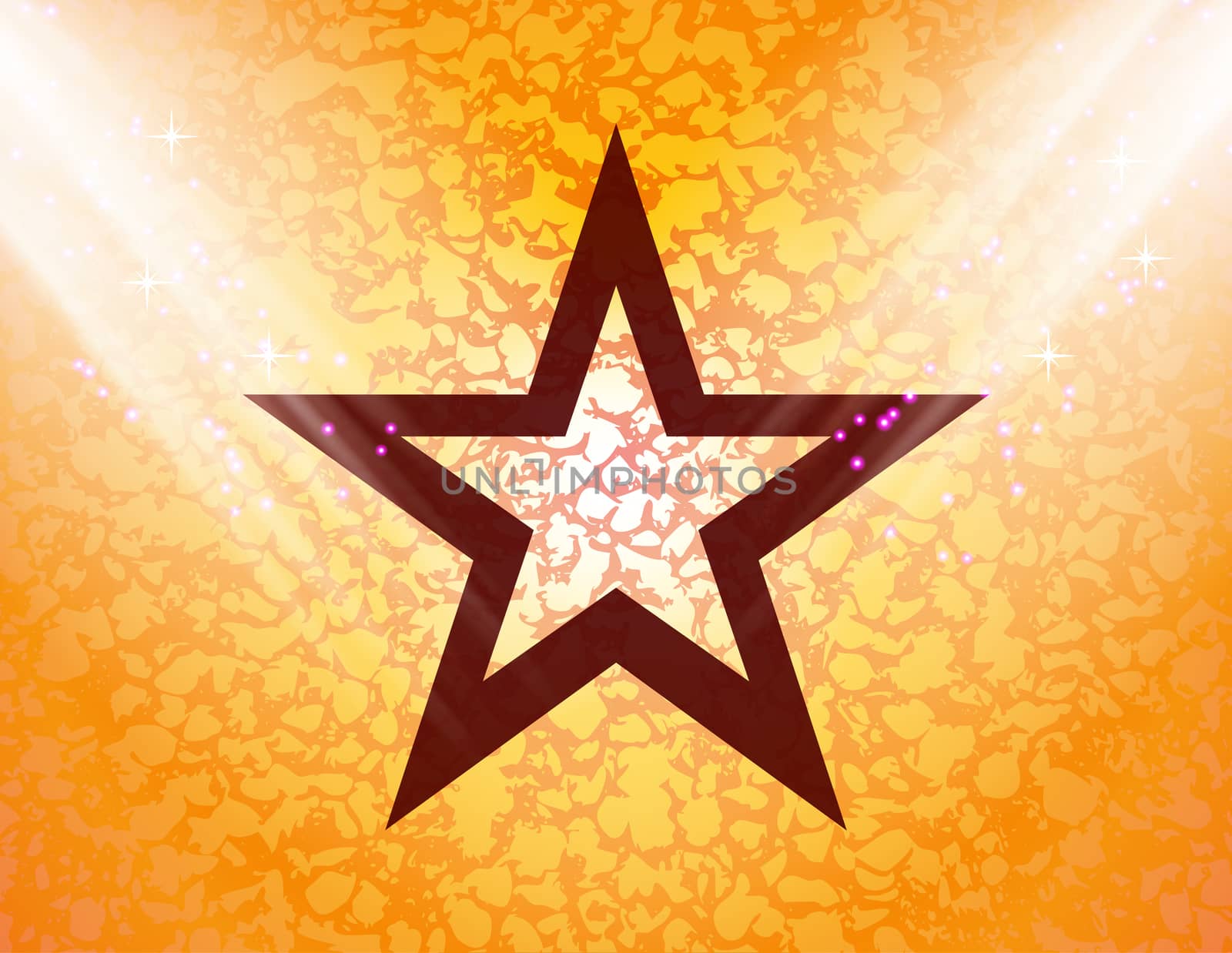 star flat design with abstract background.