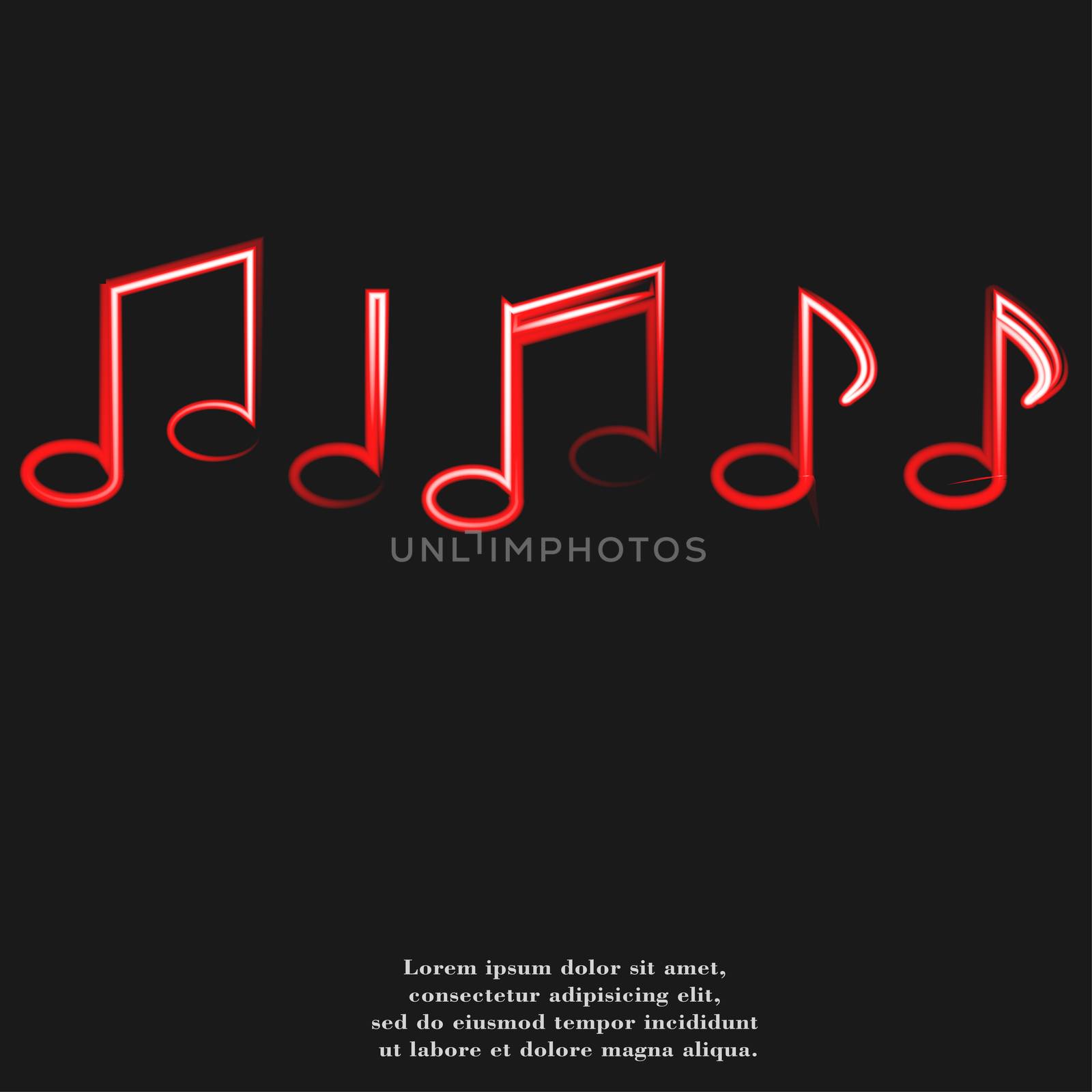 Music notes on staves with abstract background by serhii_lohvyniuk