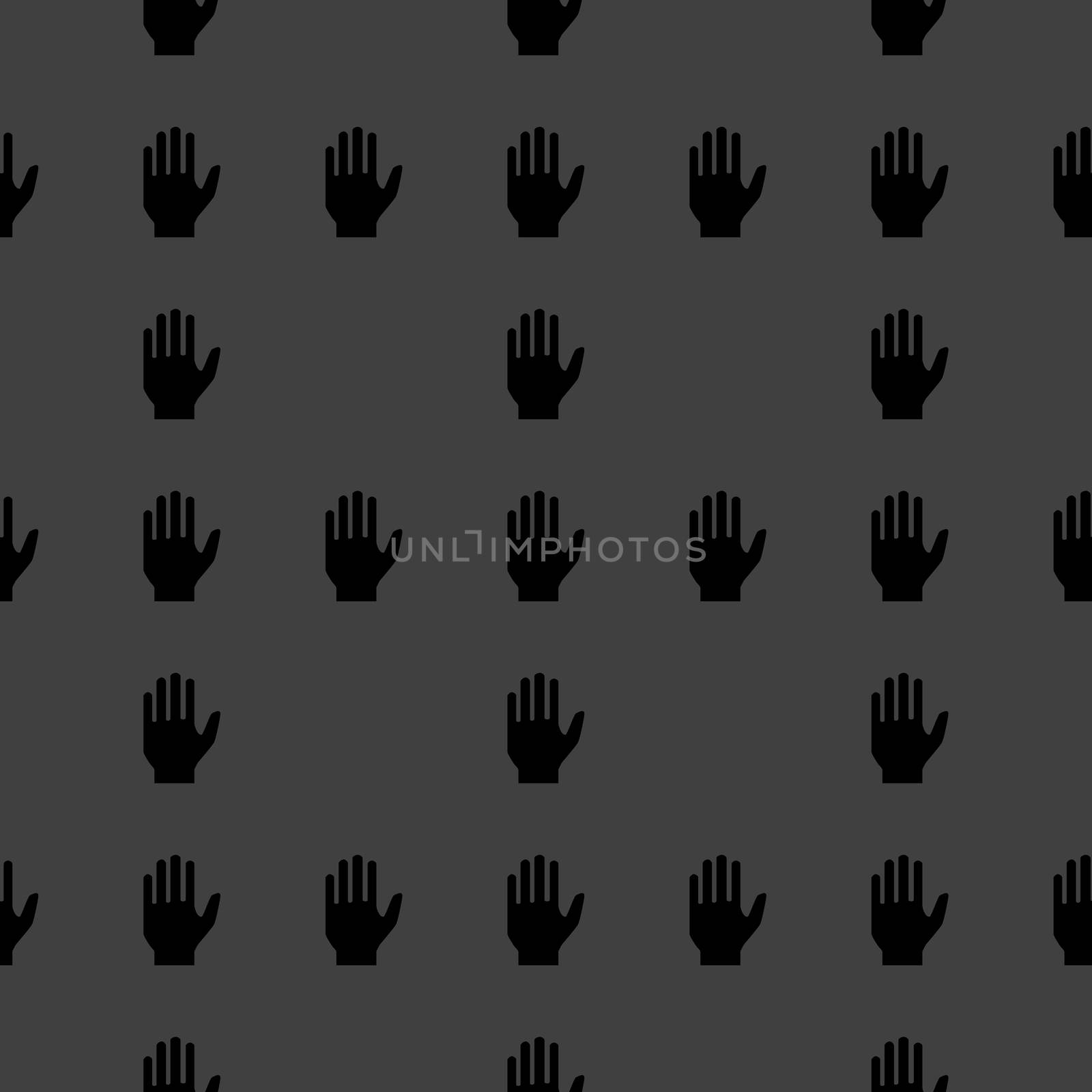hand web icon. flat design. Seamless pattern.