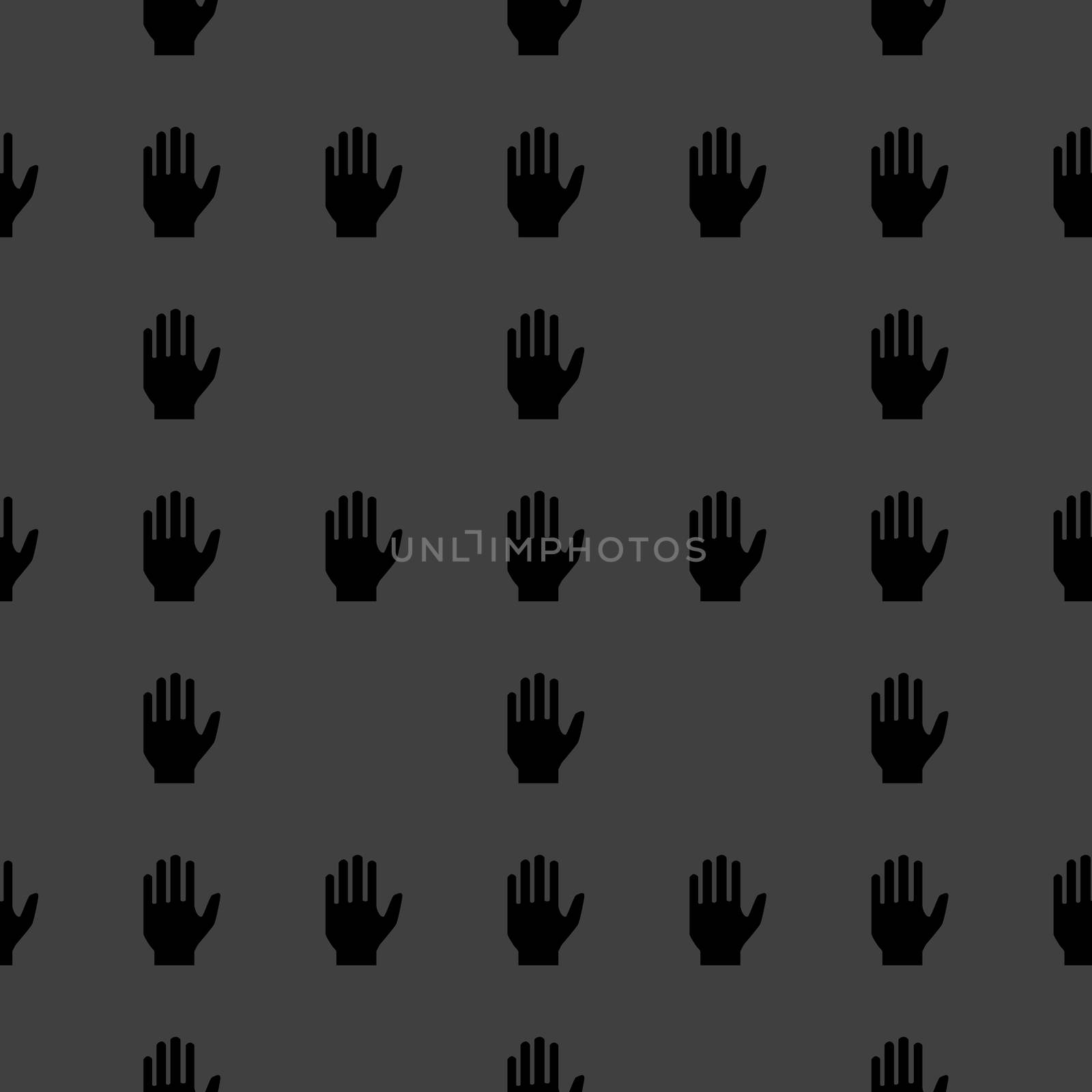 hand web icon. flat design. Seamless pattern.