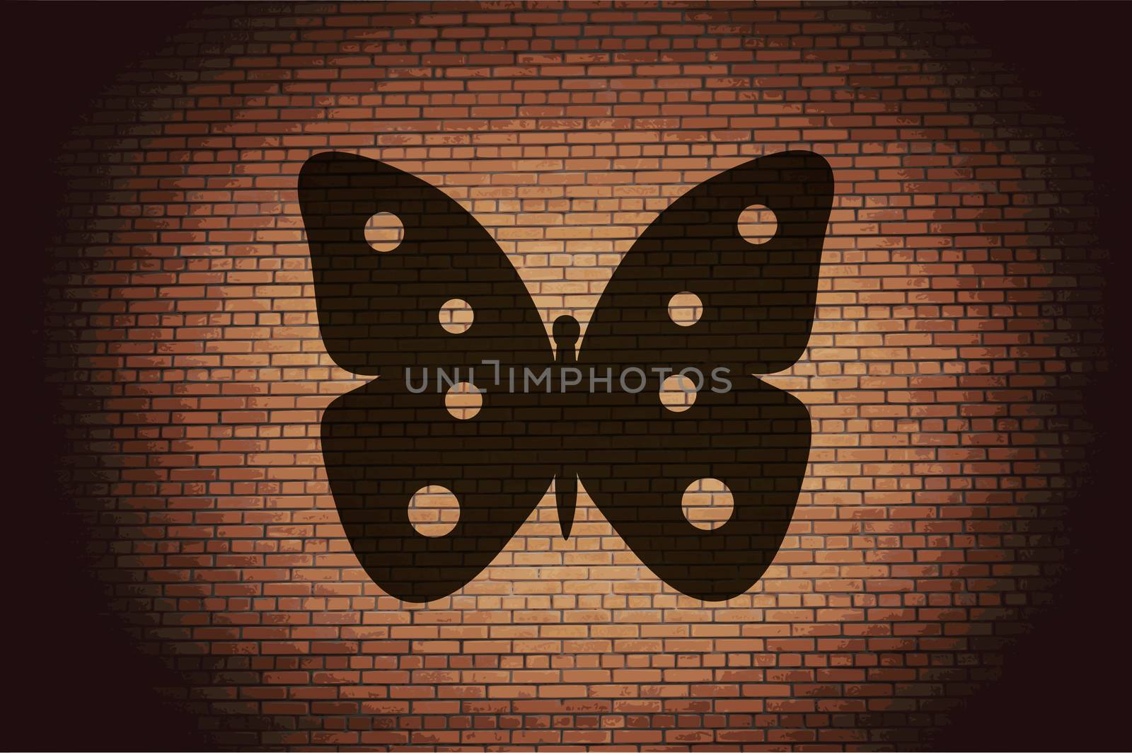 butterfly icon flat design with abstract background.