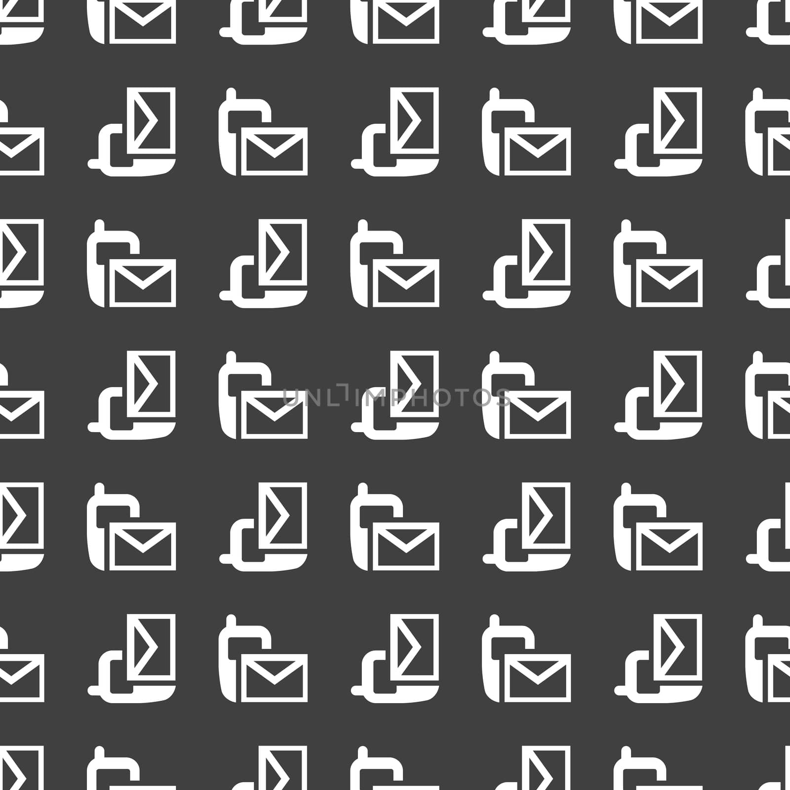 Sms web icon. flat design. Seamless pattern. by serhii_lohvyniuk