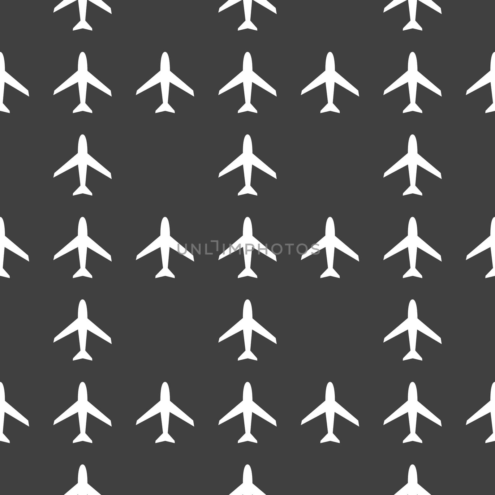 Plane web icon. flat design. Seamless pattern. by serhii_lohvyniuk