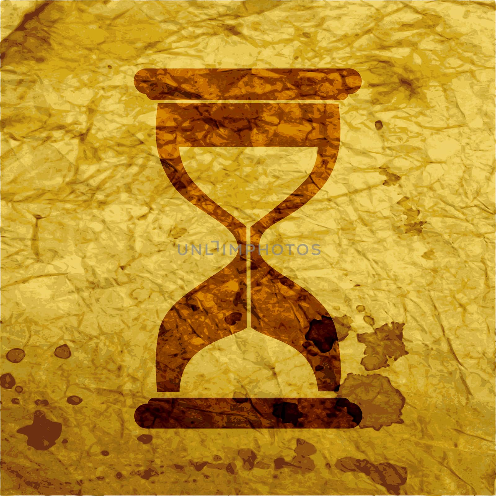 Hourglass time icon flat design with abstract background by serhii_lohvyniuk