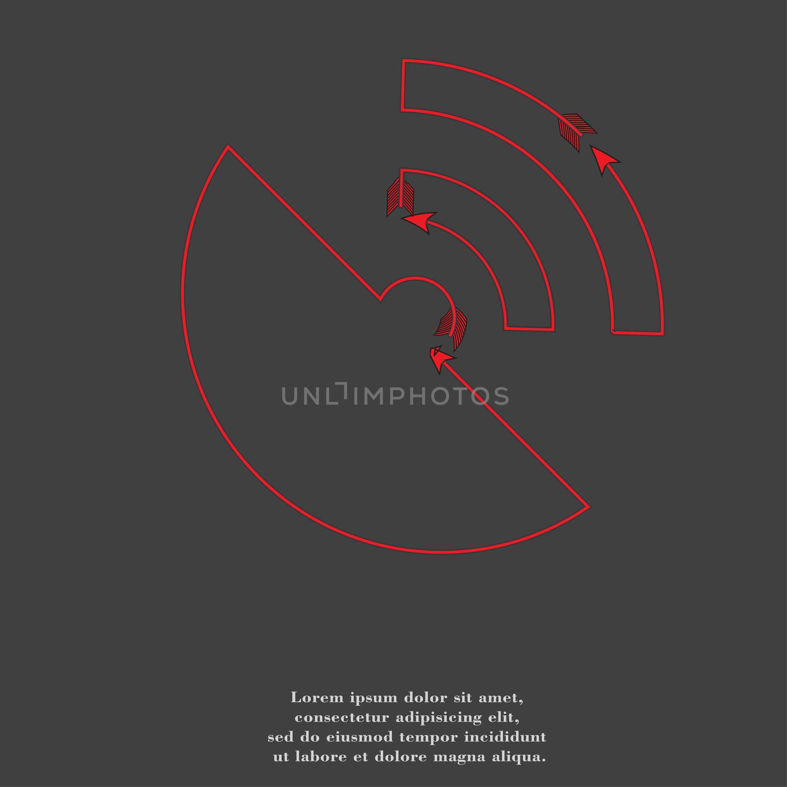 mobile gps flat design with abstract background by serhii_lohvyniuk