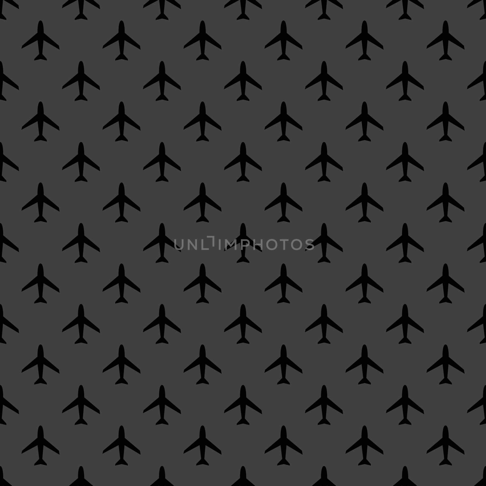 Plane web icon. flat design. Seamless pattern. by serhii_lohvyniuk