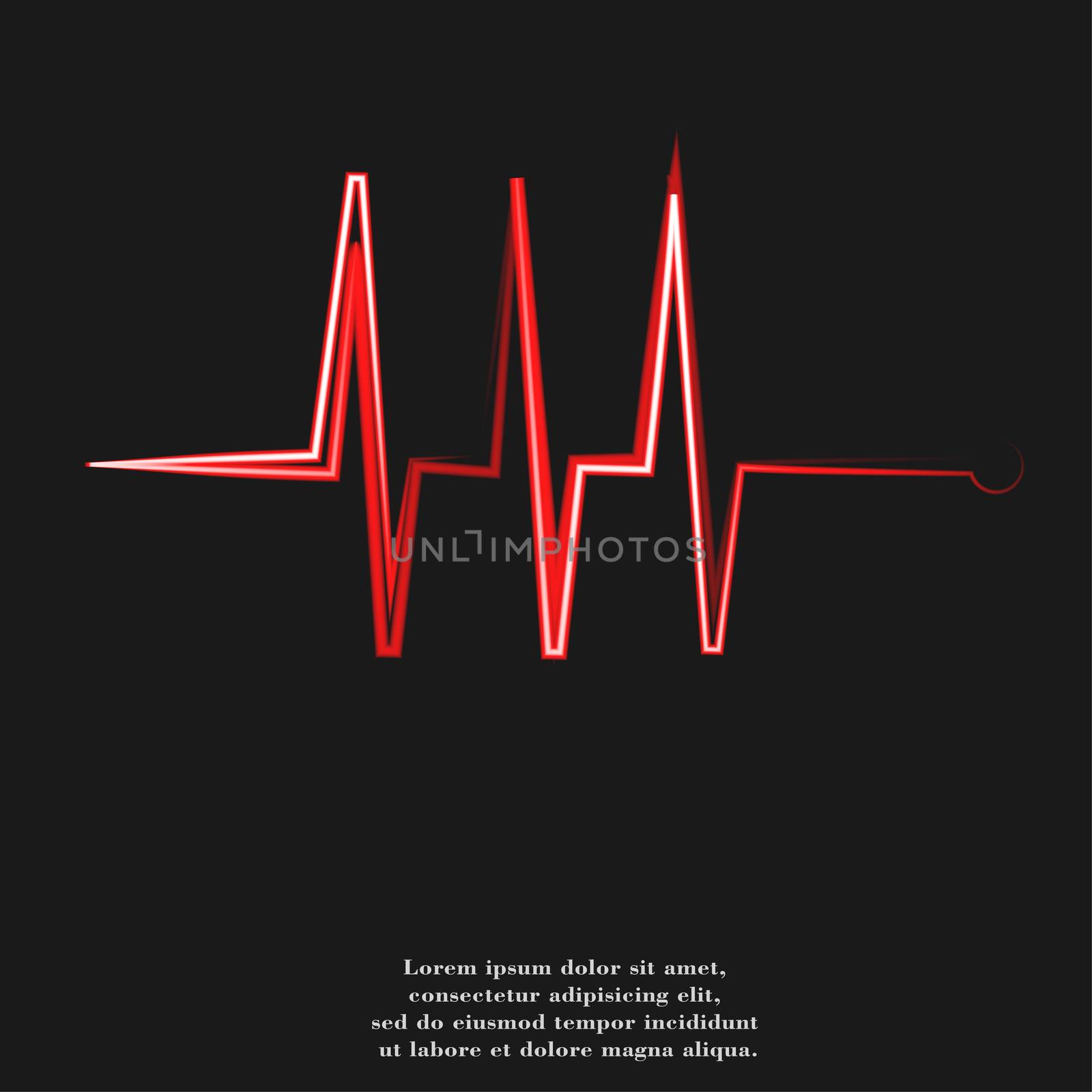 Heart  pulse flat design with abstract background by serhii_lohvyniuk