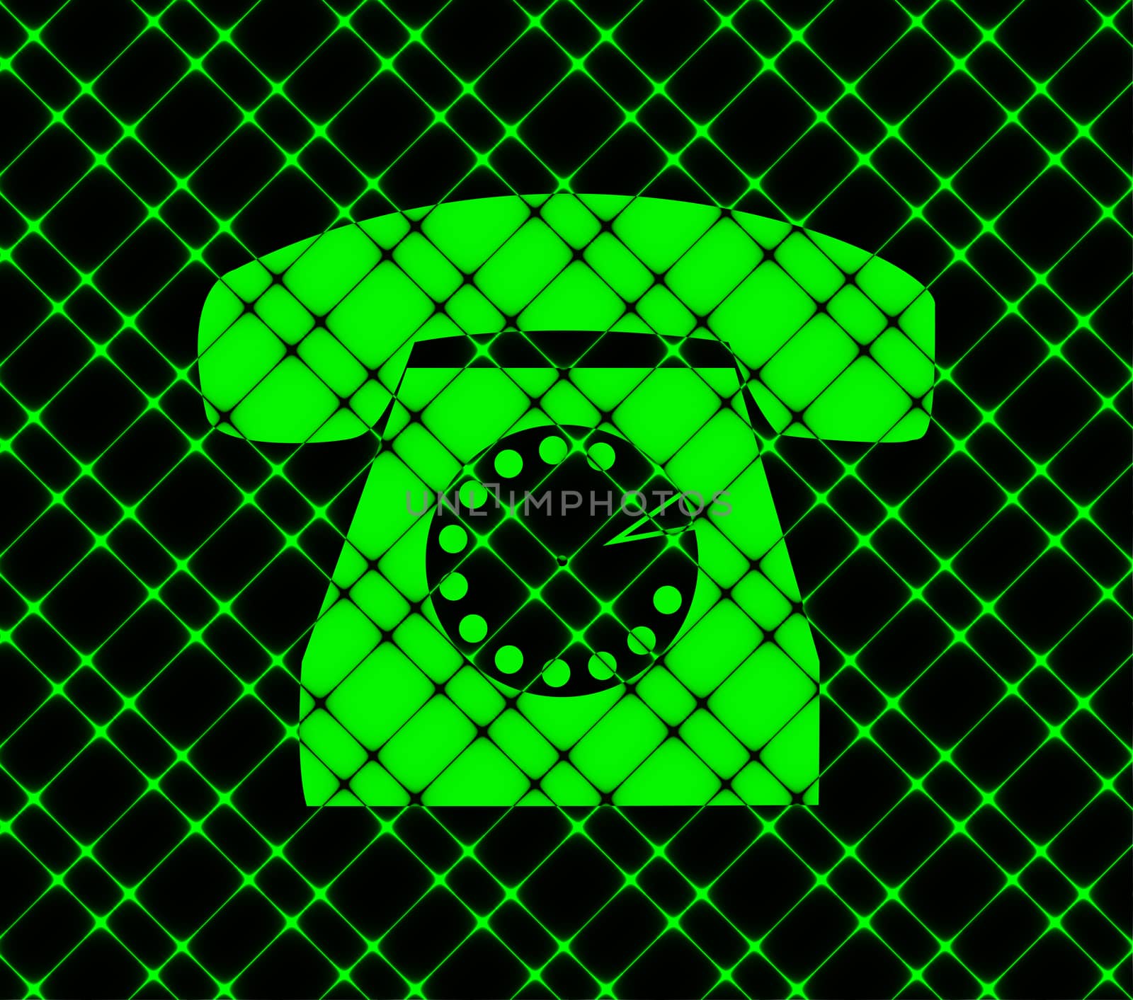 retro phone icon flat design with abstract background by serhii_lohvyniuk