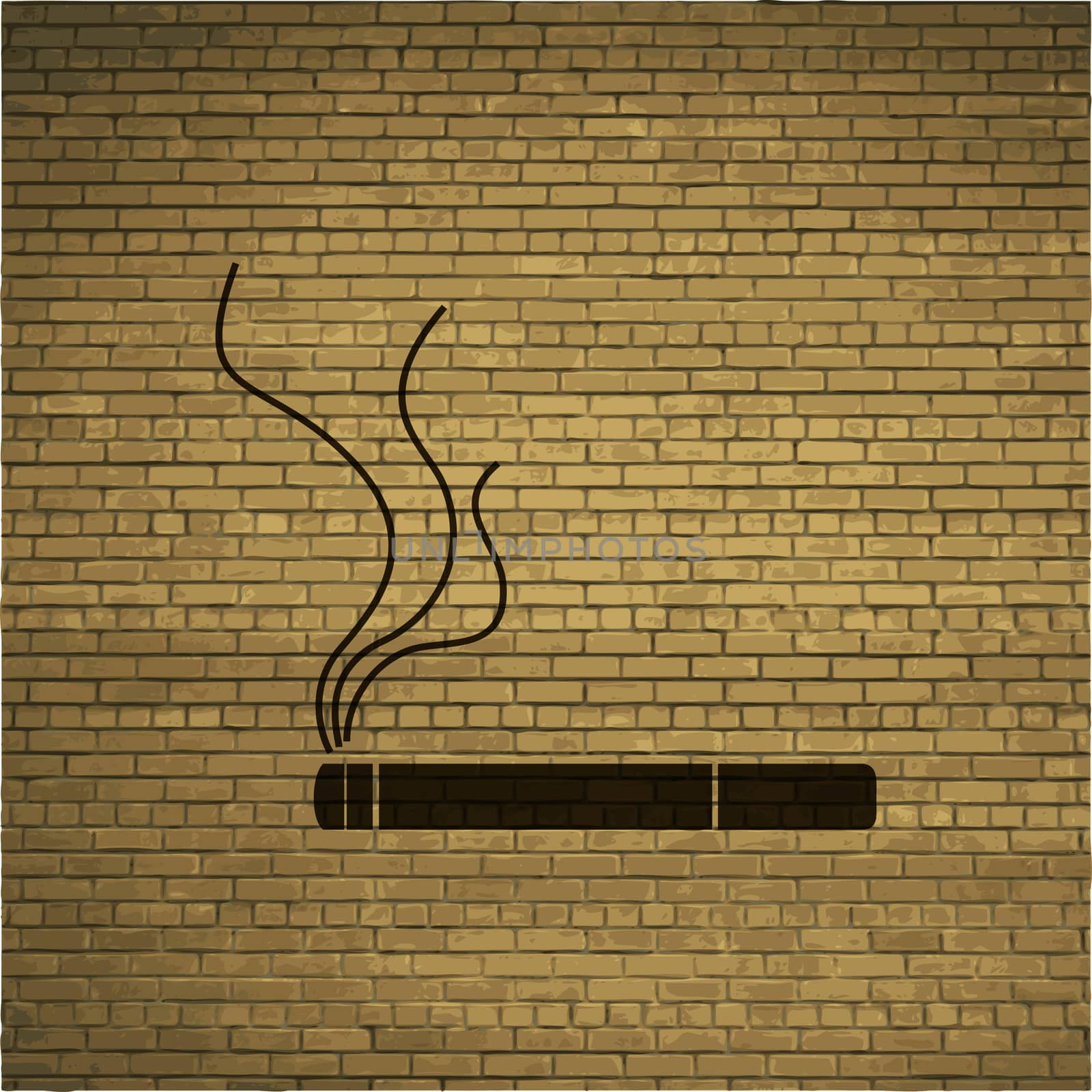 Smoking sign. cigarette icon. flat design with abstract background by serhii_lohvyniuk