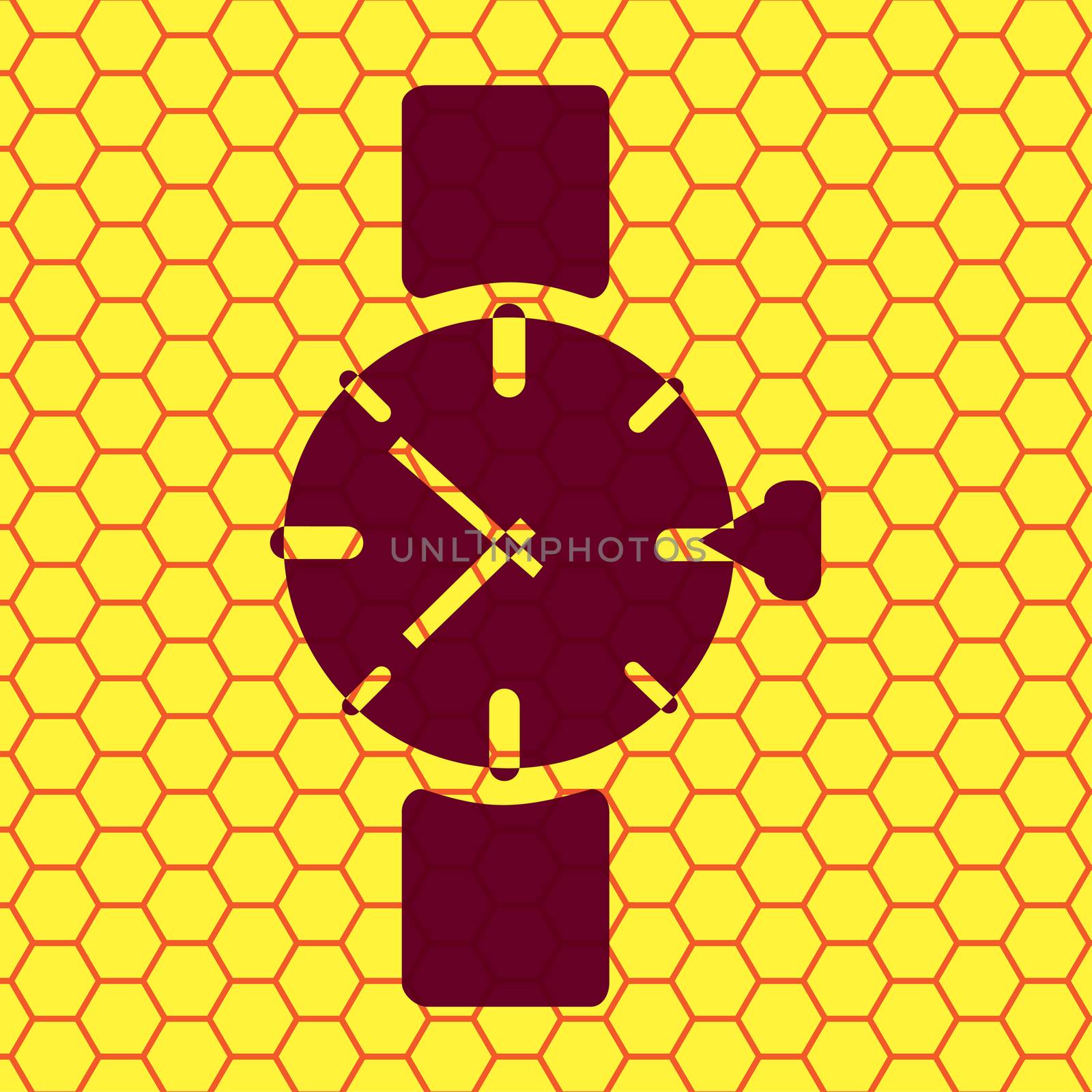 Watch,clock. icon Flat with abstract background.