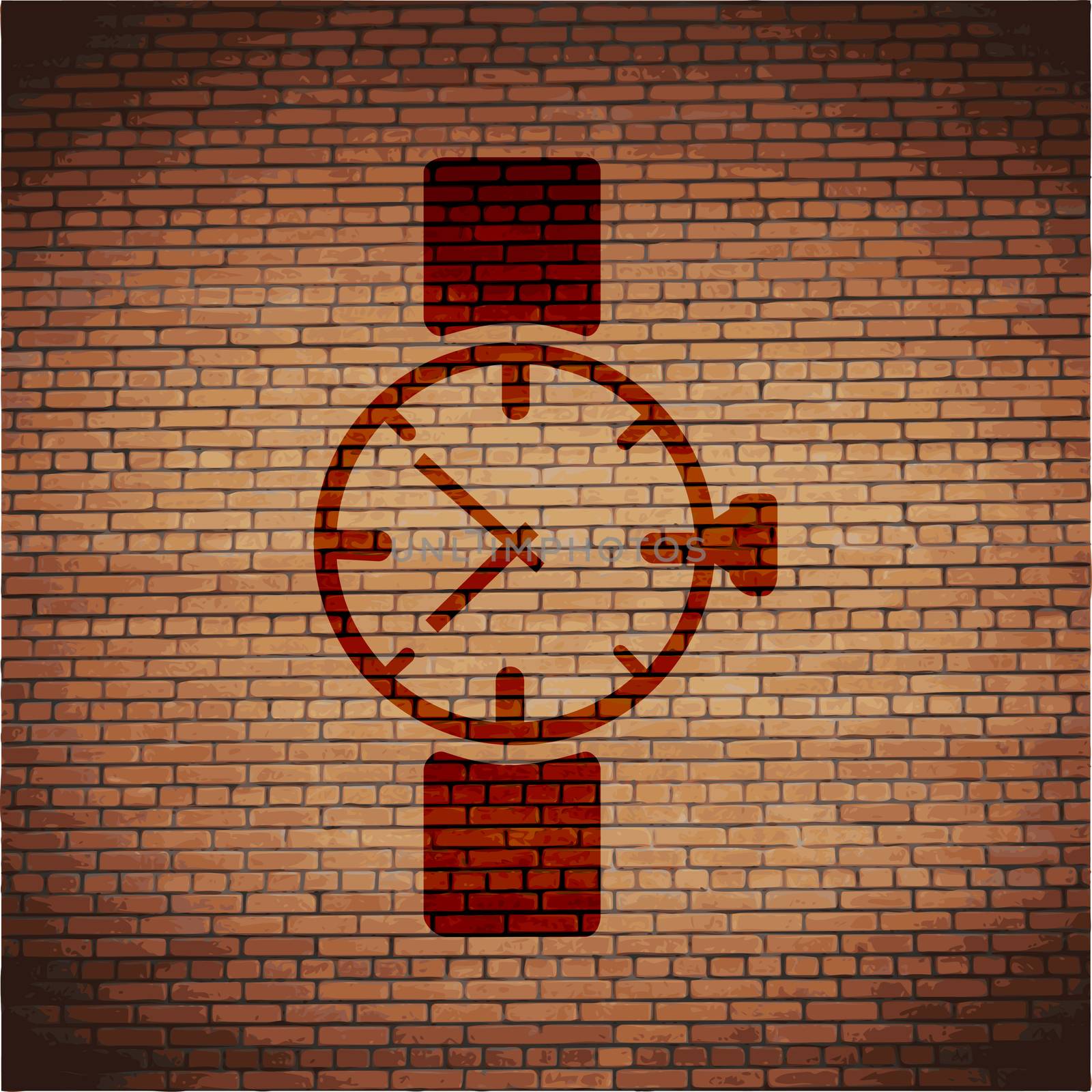 Watch,clock. icon Flat with abstract background by serhii_lohvyniuk