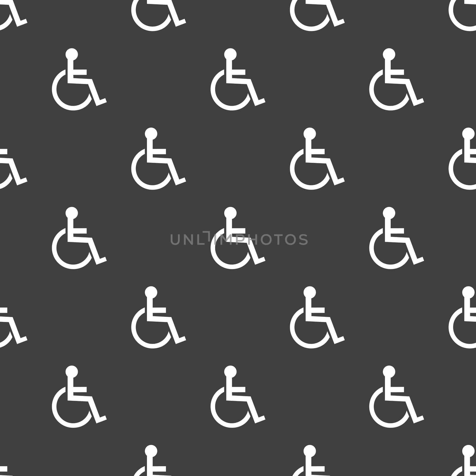 disabled web icon. flat design. Seamless pattern.