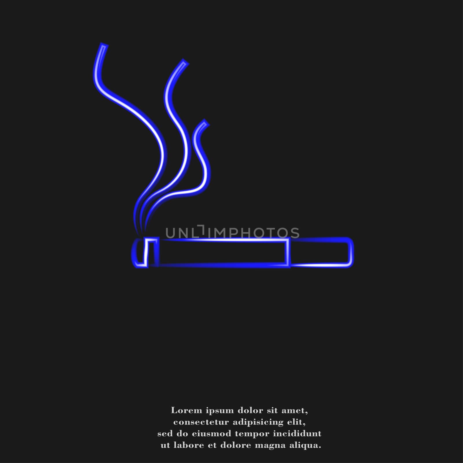 Smoking sign. cigarette icon. flat design with abstract background.