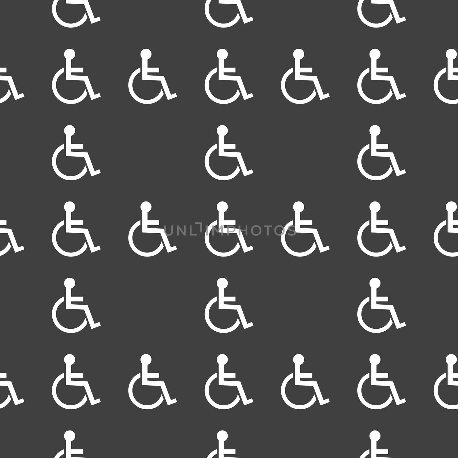 disabled web icon. flat design. Seamless pattern. by serhii_lohvyniuk