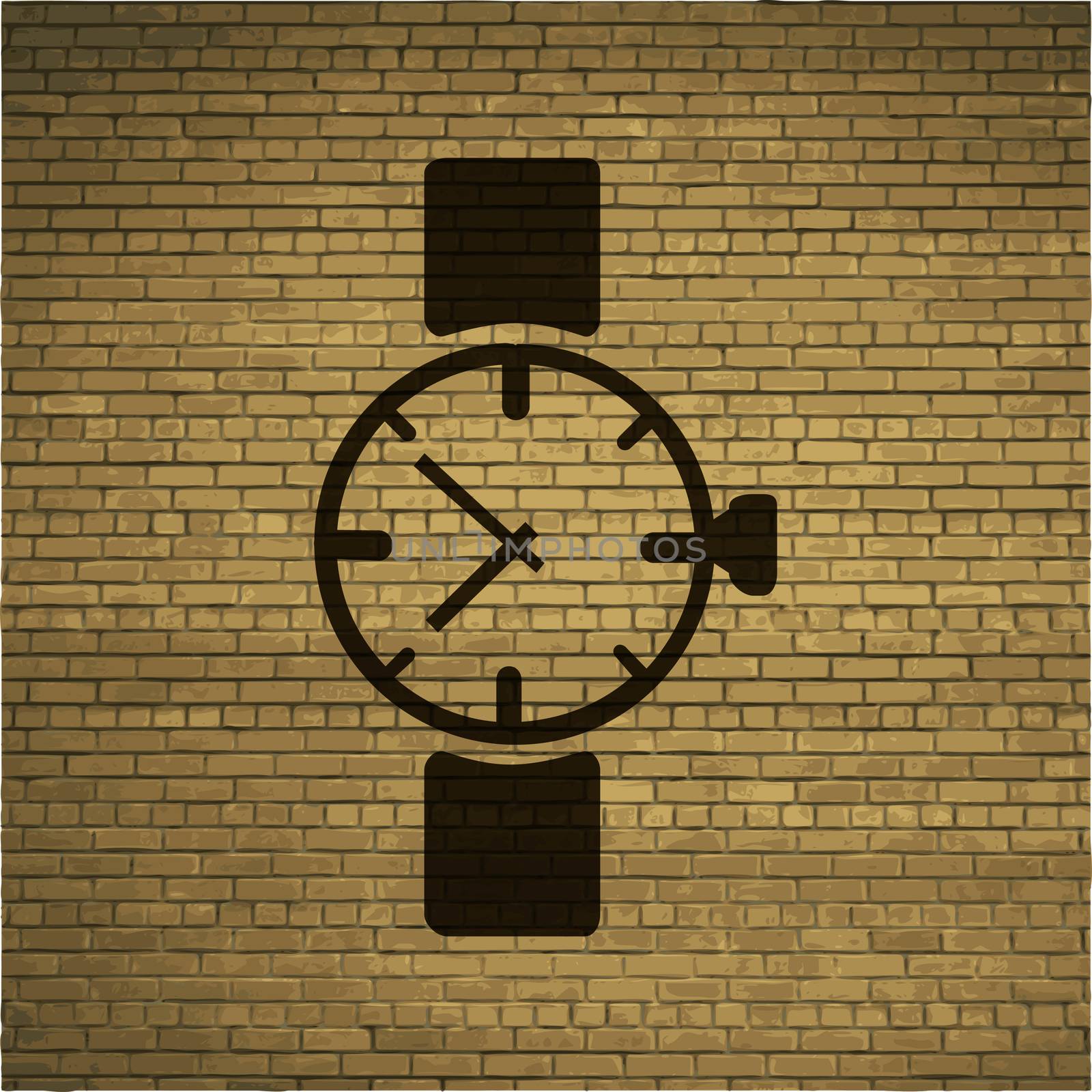 Watch,clock. icon Flat with abstract background by serhii_lohvyniuk