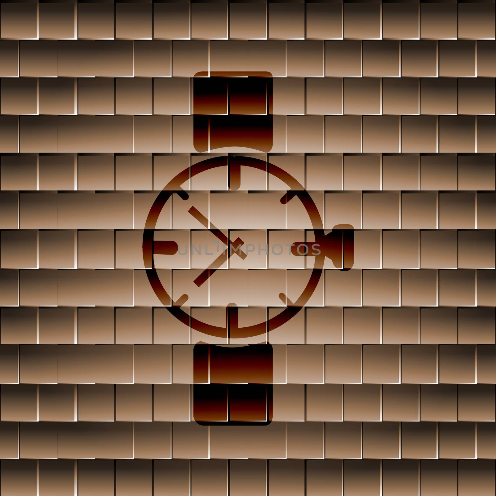 Watch,clock. icon Flat with abstract background.