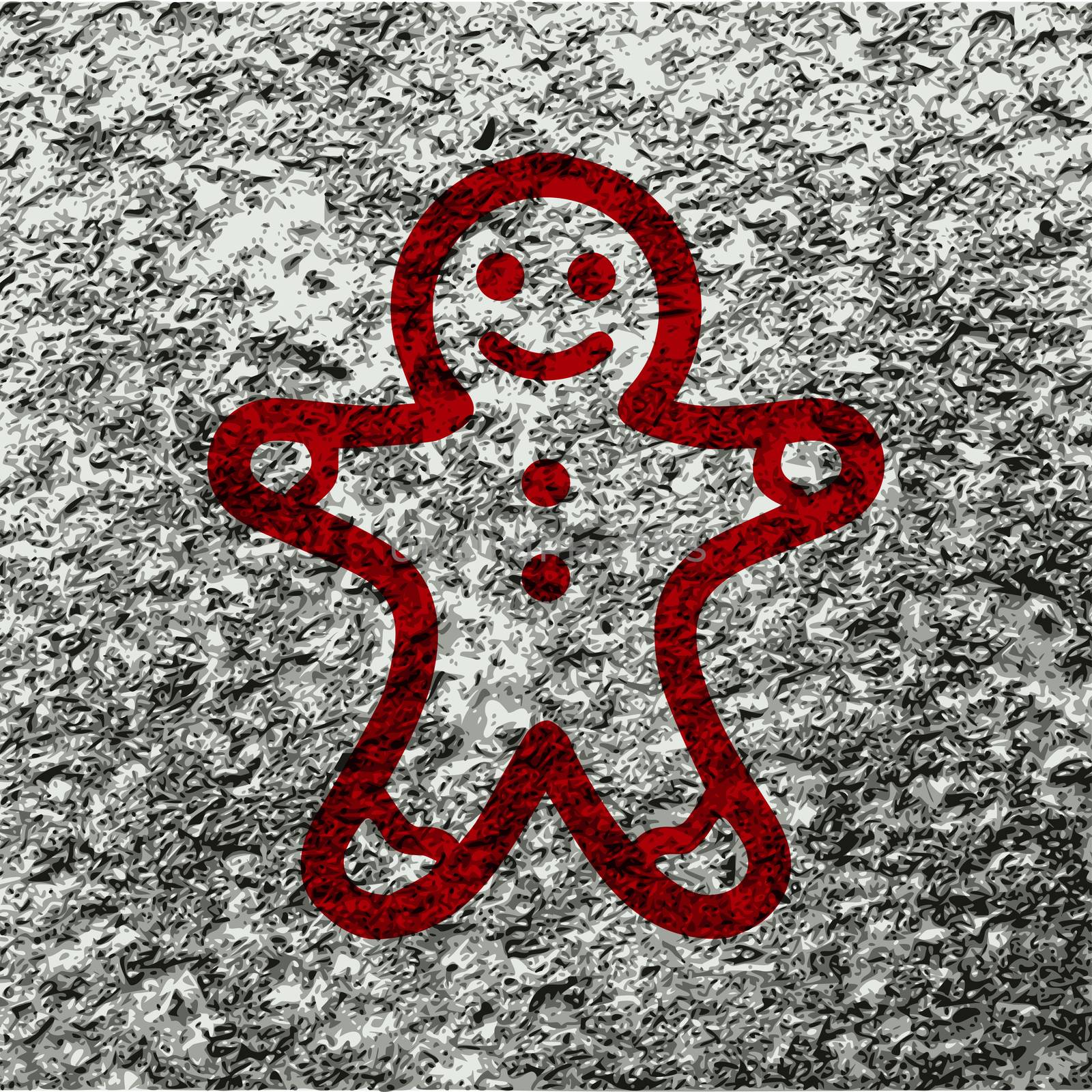 Gingerbread cookies icon Flat with abstract background.