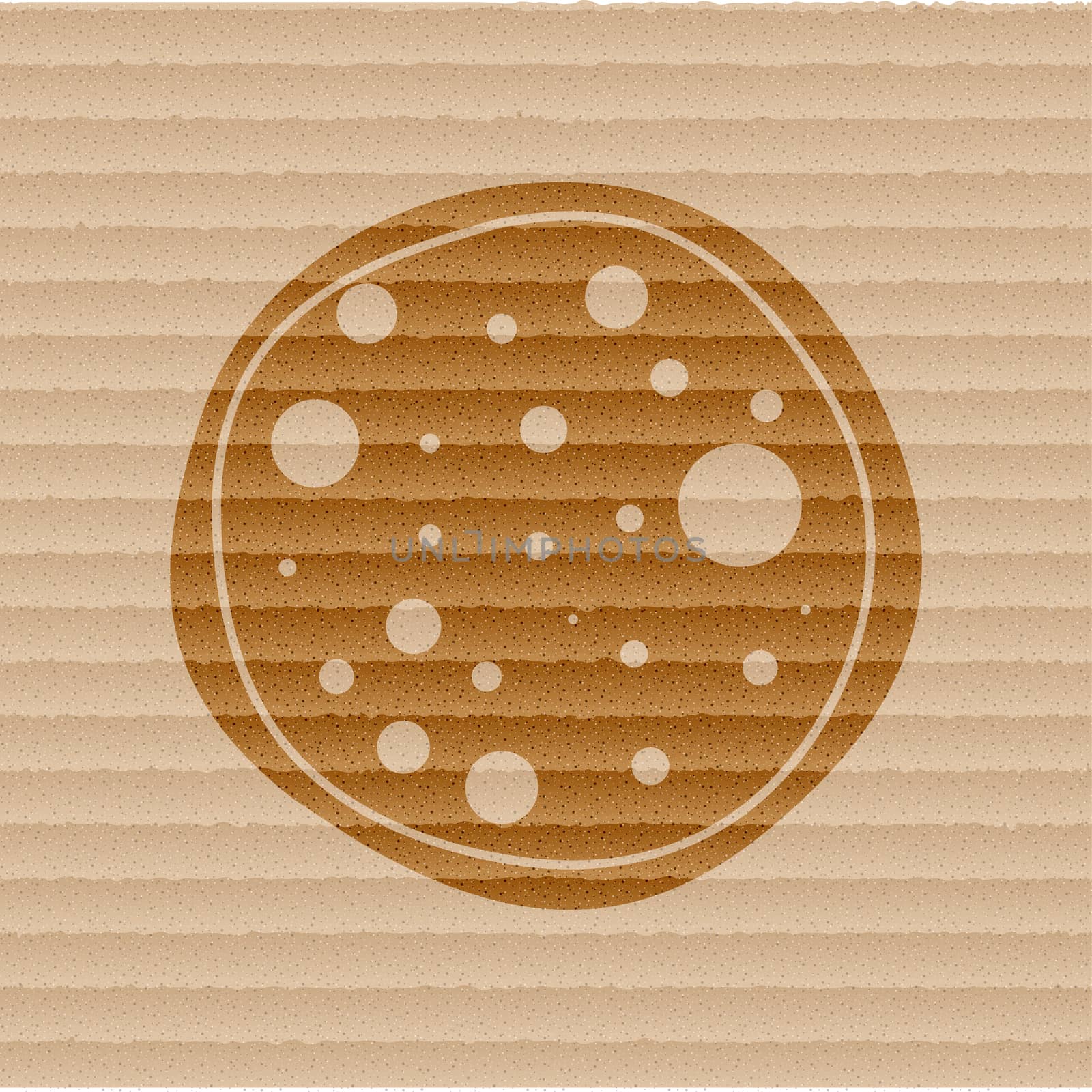 Pizza icon flat design with abstract background.